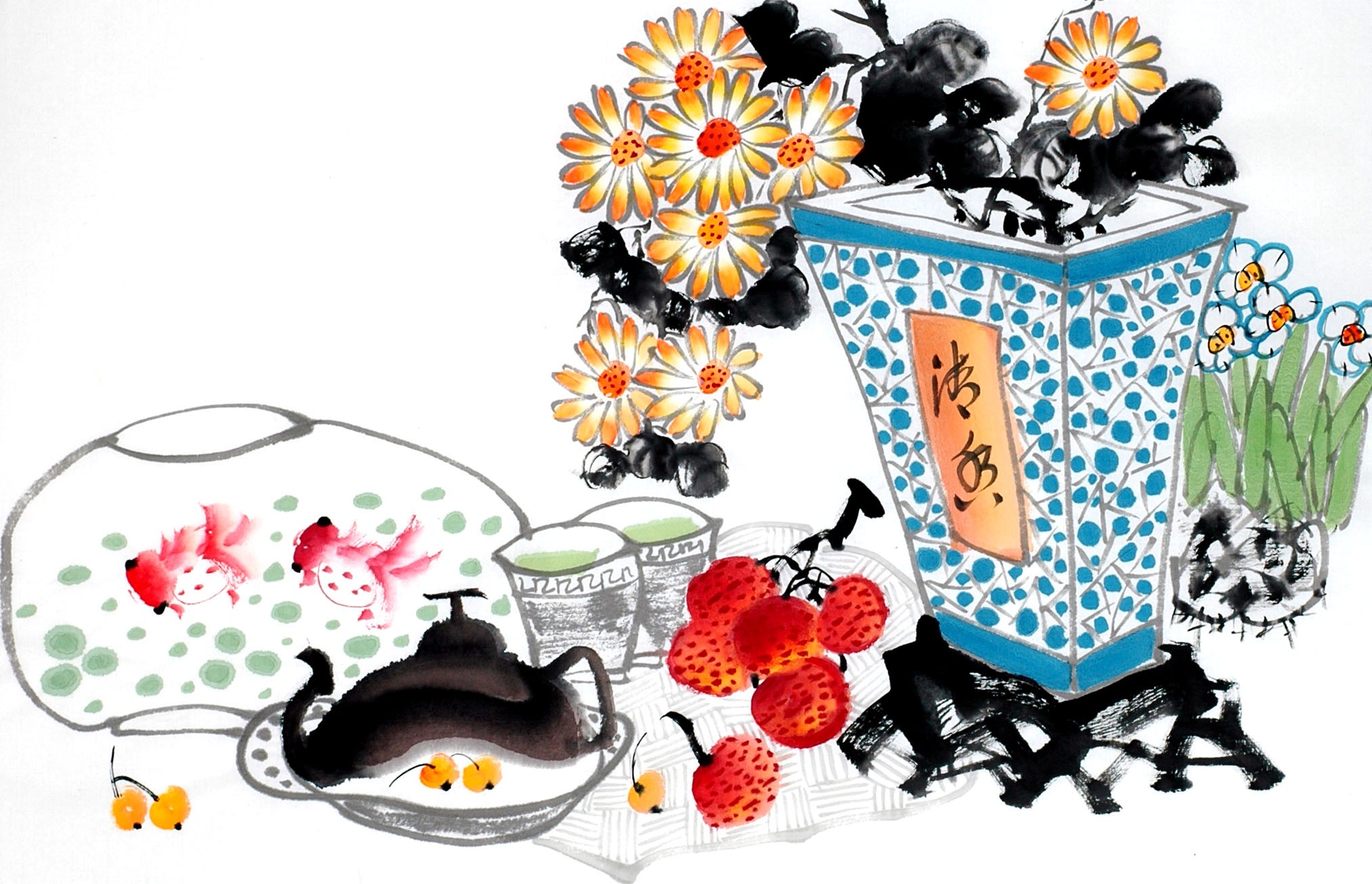 Chinese Flowers&Trees Painting - CNAG012878