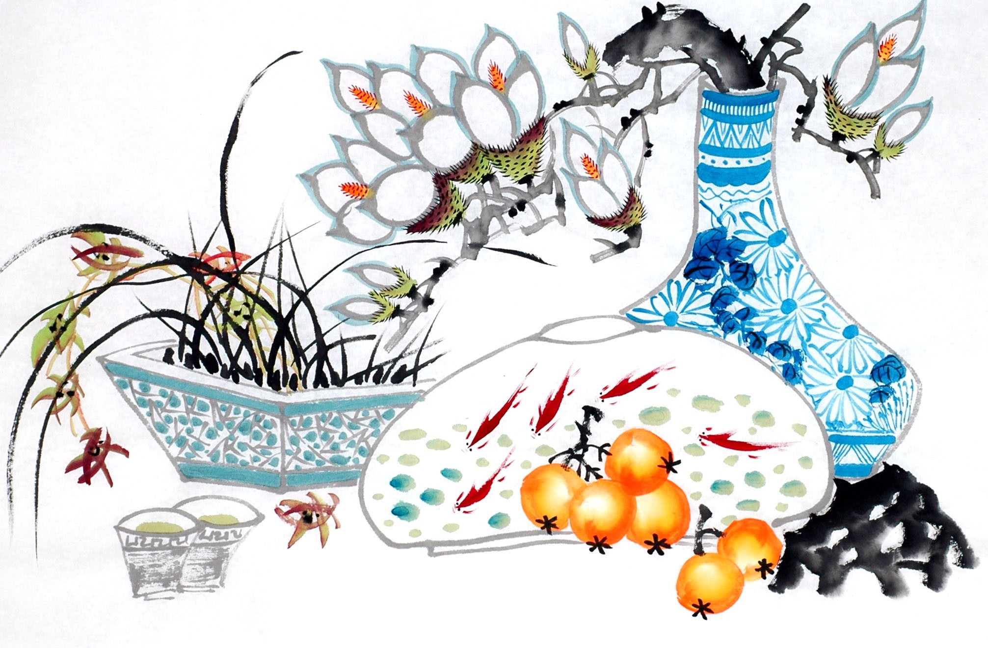 Chinese Flowers&Trees Painting - CNAG012879