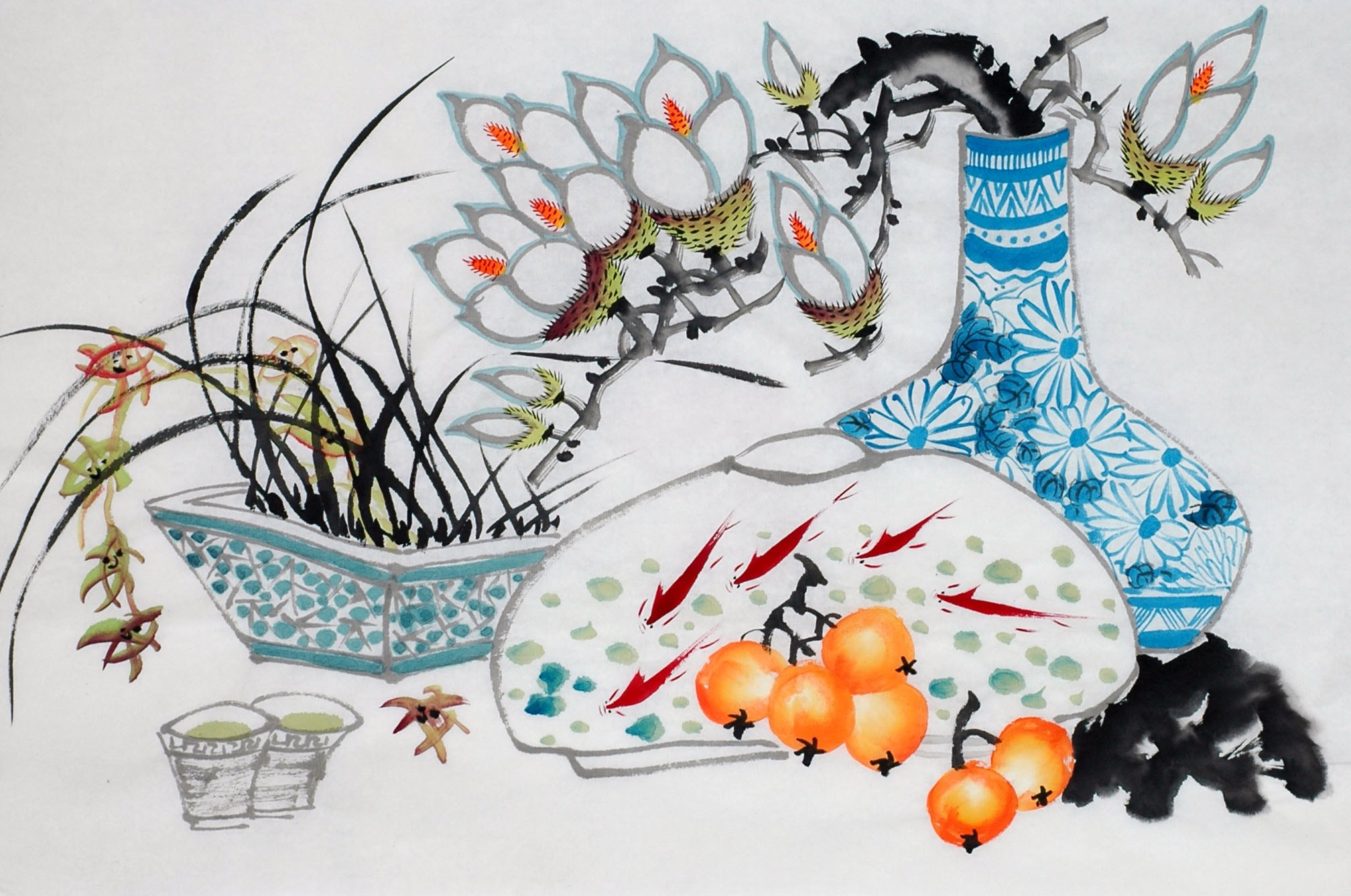 Chinese Flowers&Trees Painting - CNAG012882
