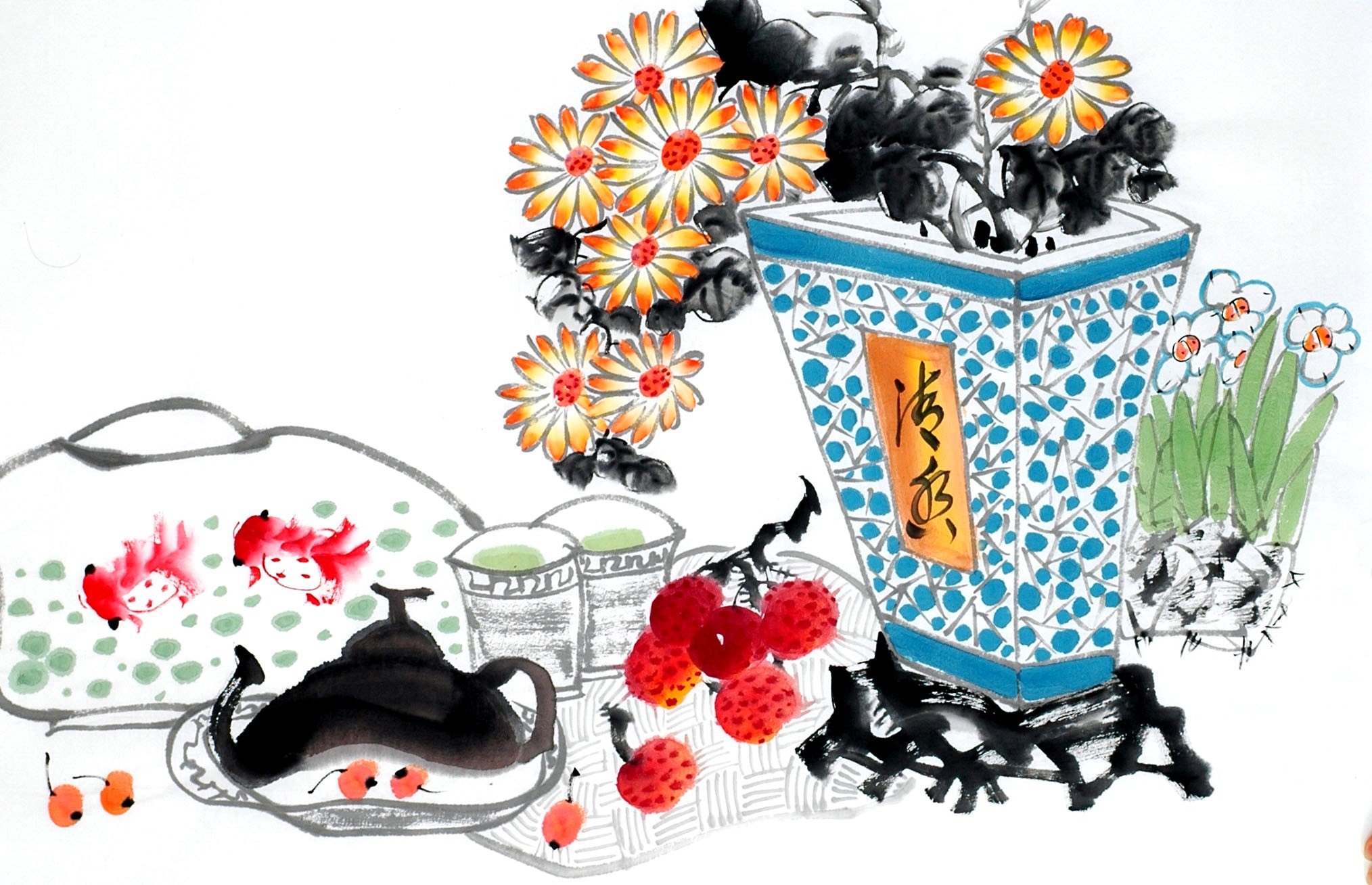 Chinese Flowers&Trees Painting - CNAG012883