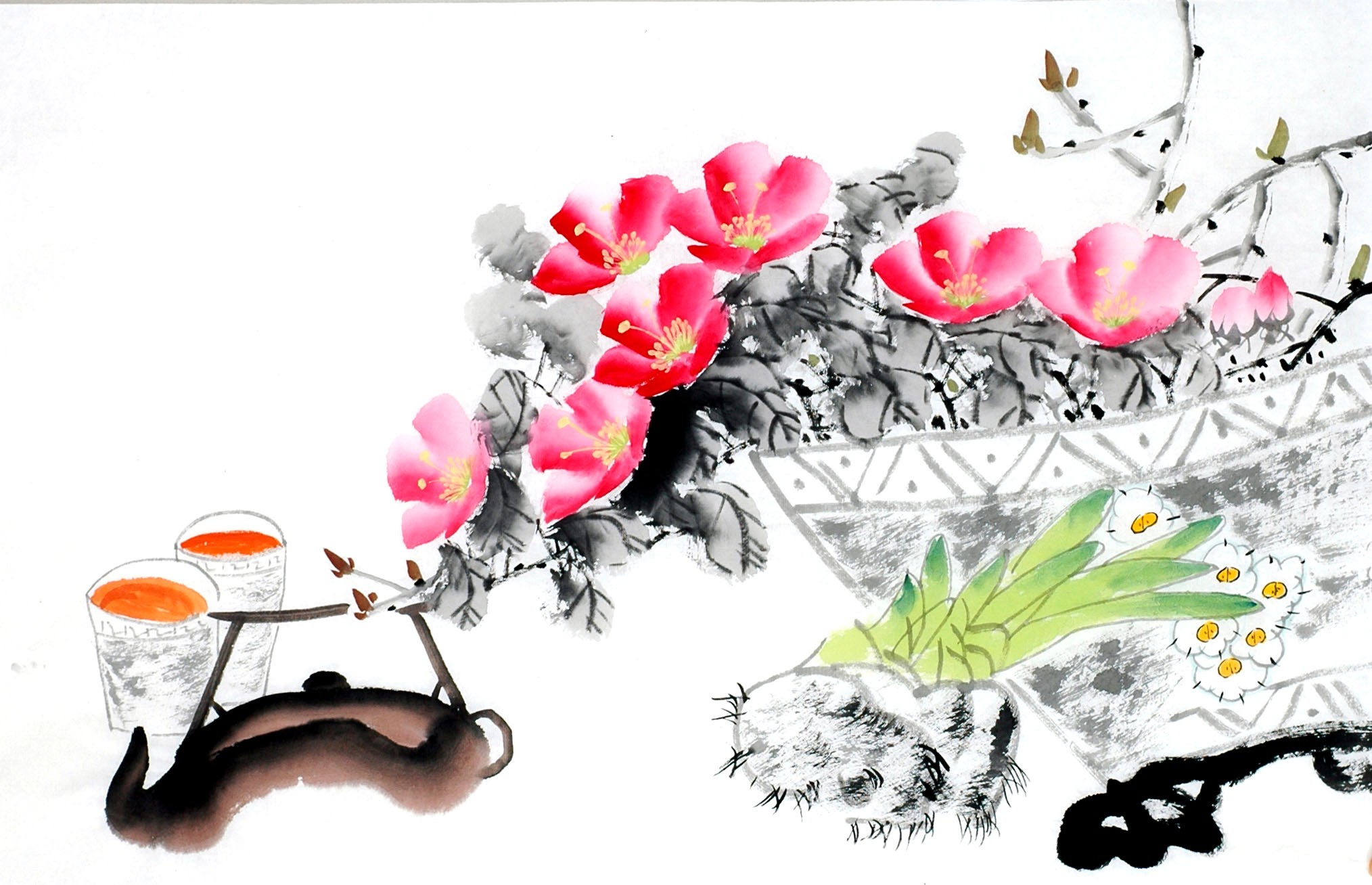 Chinese Flowers&Trees Painting - CNAG012885