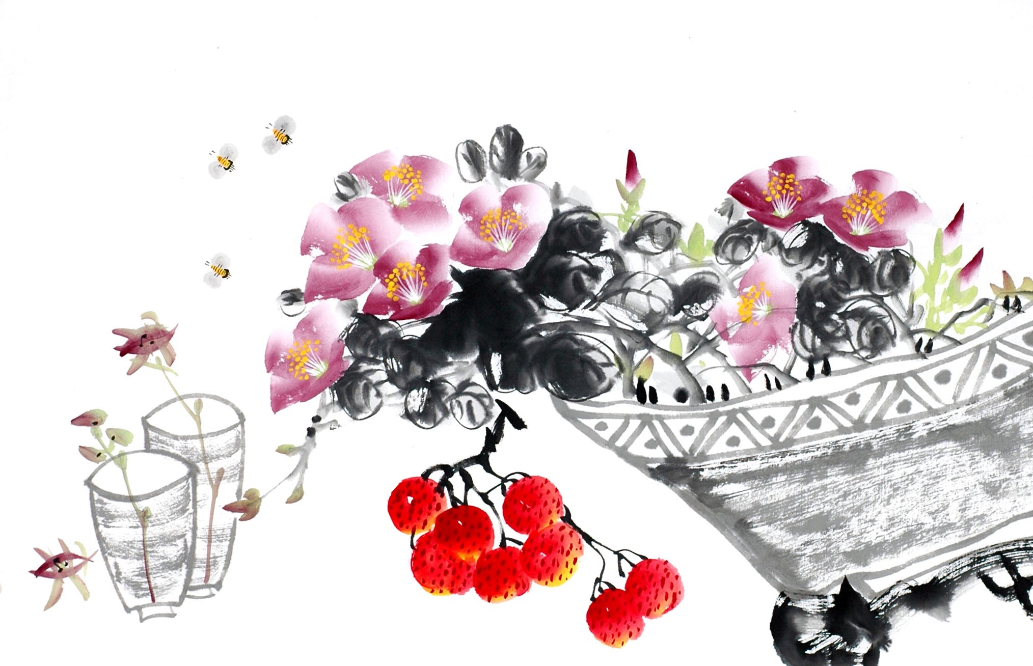 Chinese Flowers&Trees Painting - CNAG012890