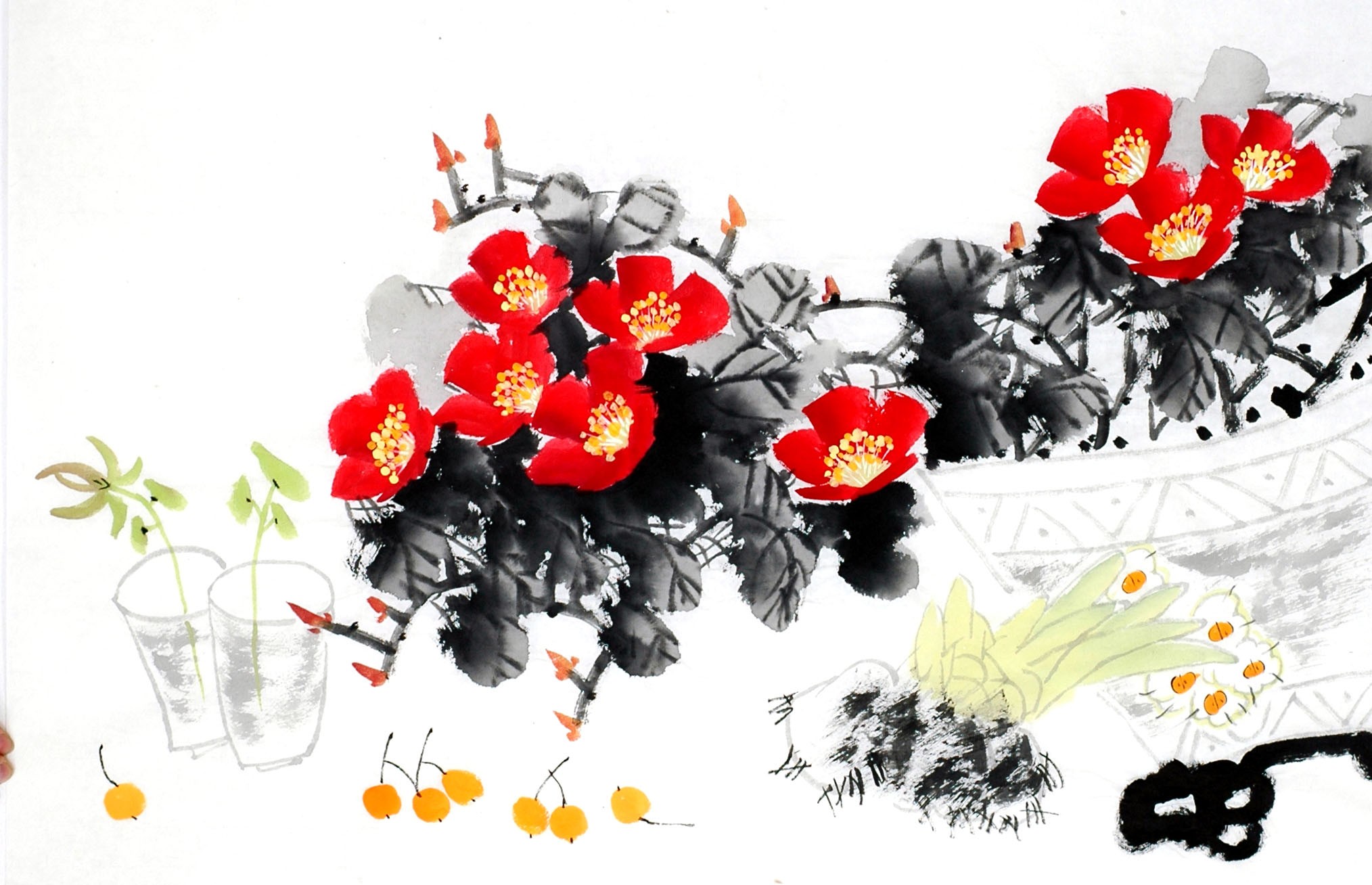 Chinese Flowers&Trees Painting - CNAG012891