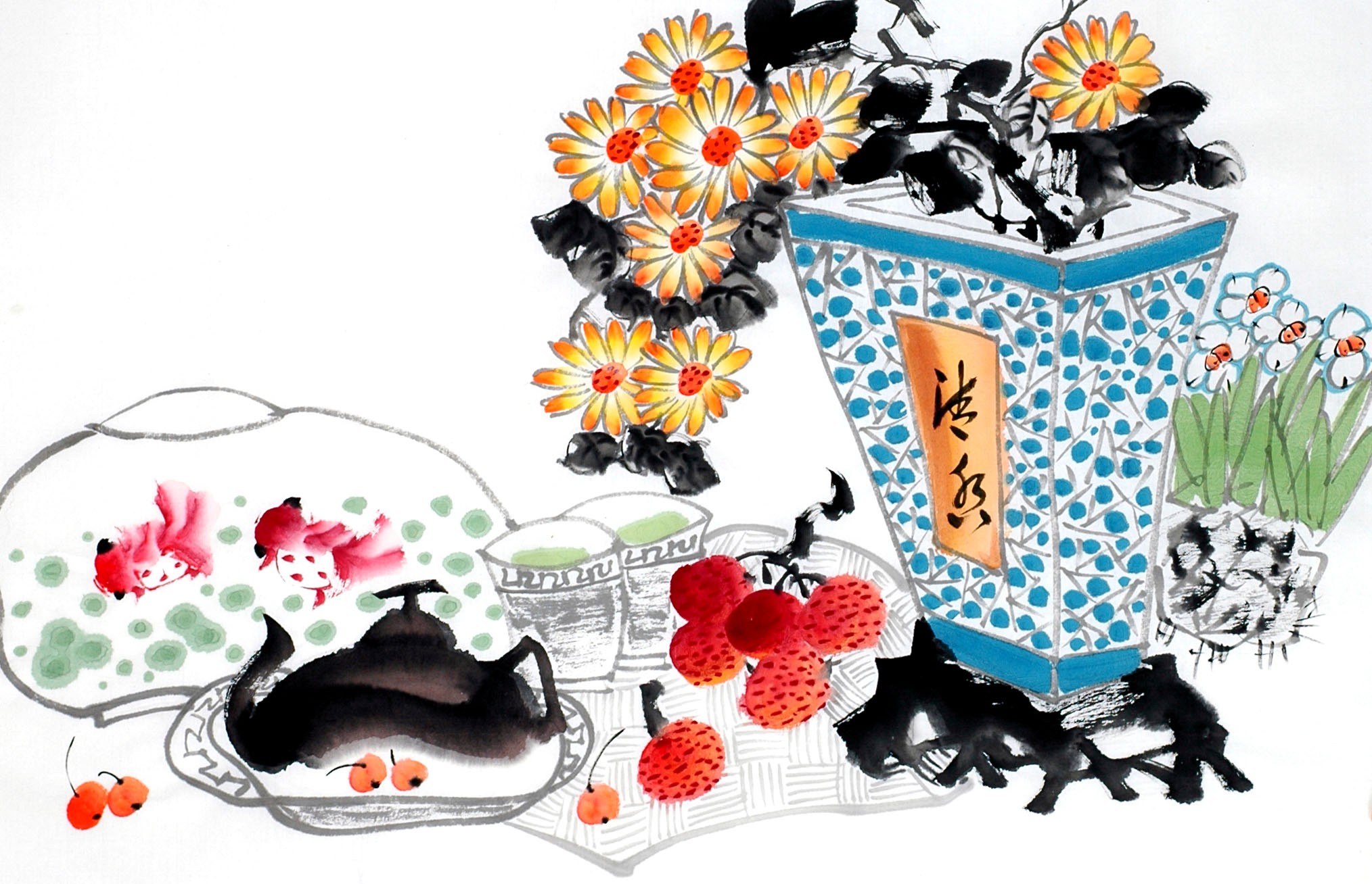Chinese Flowers&Trees Painting - CNAG012893