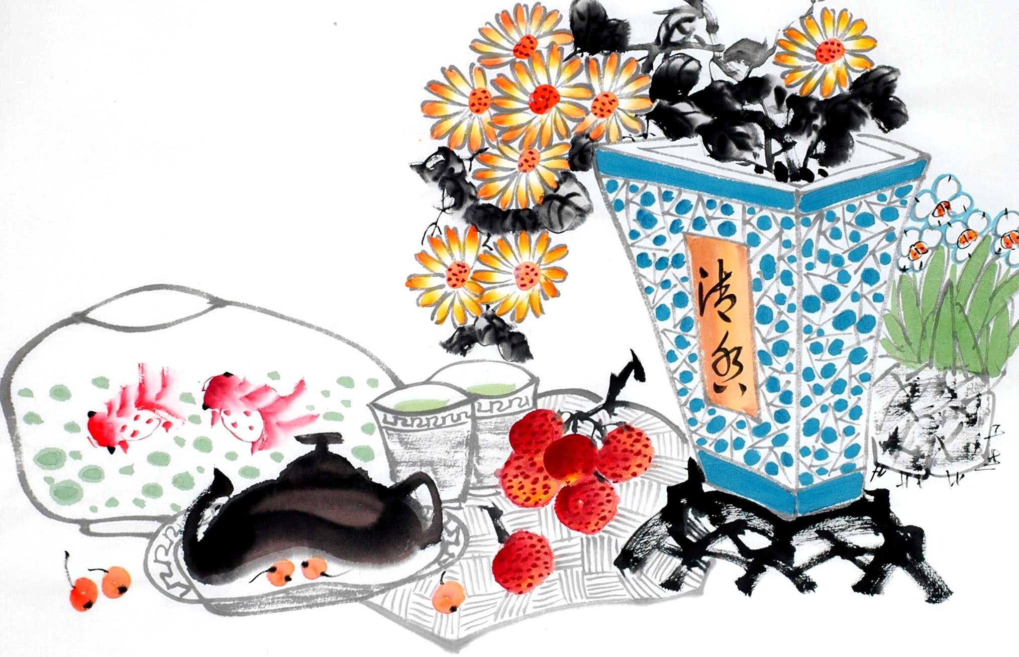 Chinese Flowers&Trees Painting - CNAG012894