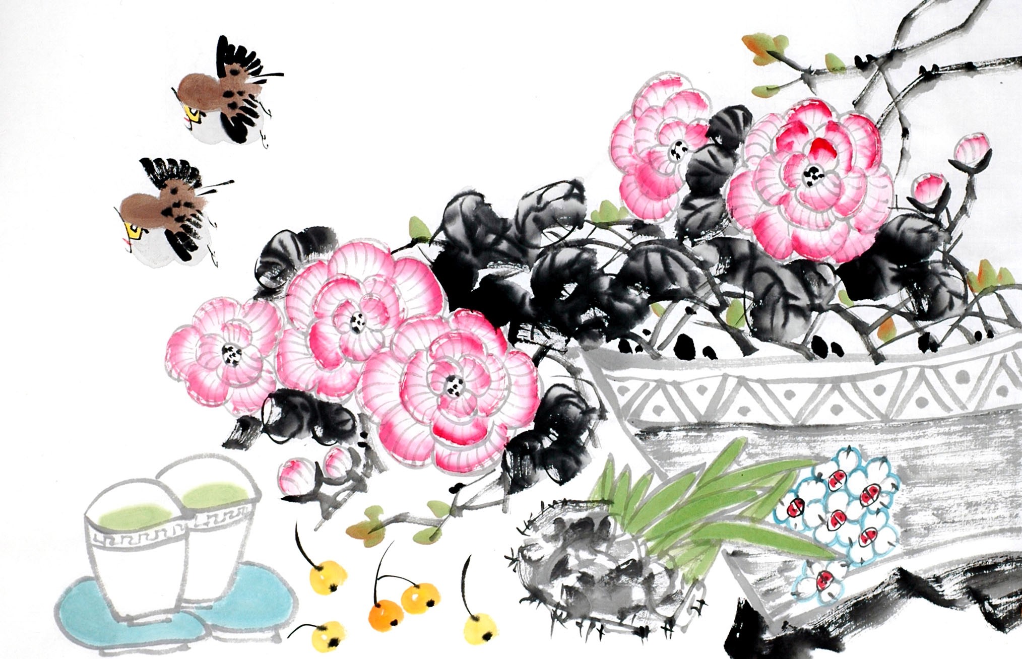 Chinese Flowers&Trees Painting - CNAG012895