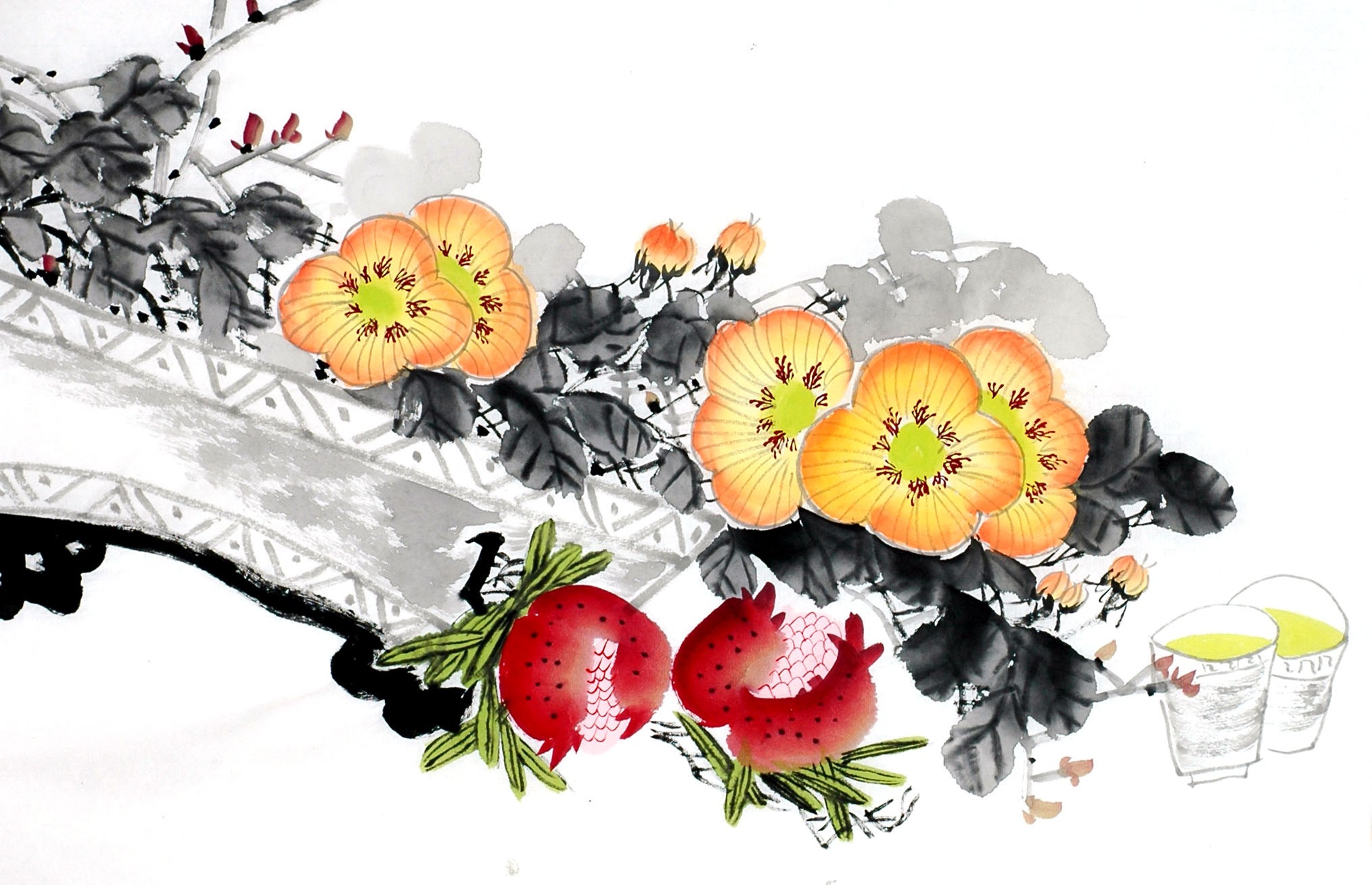 Chinese Flowers&Trees Painting - CNAG012896