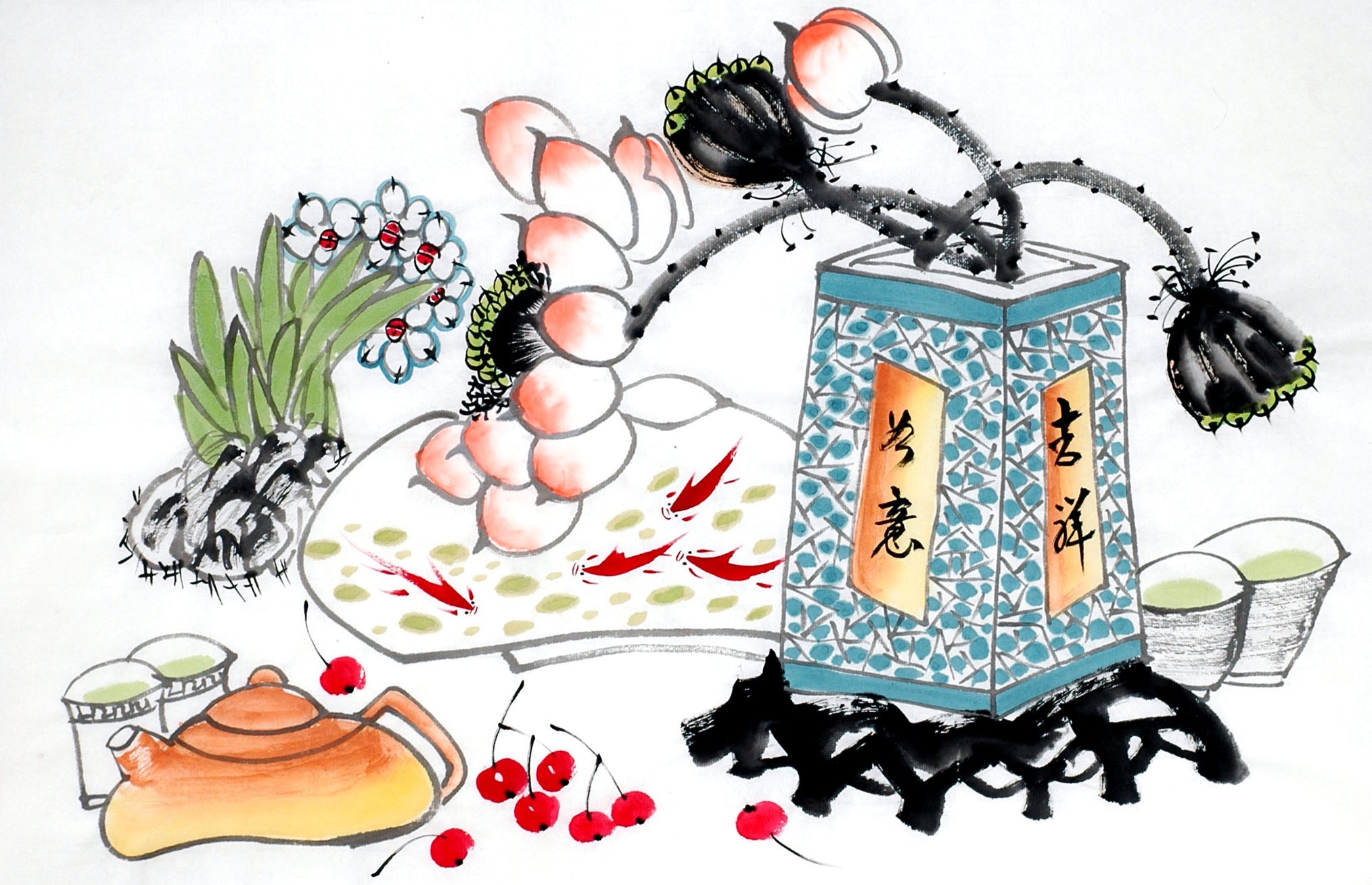 Chinese Flowers&Trees Painting - CNAG012902