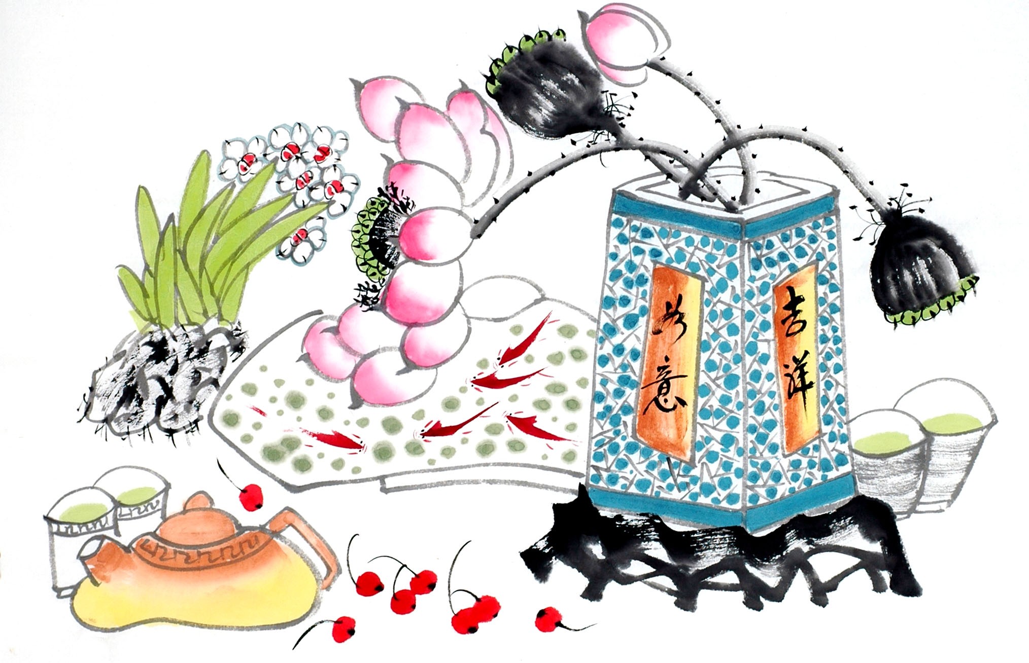 Chinese Flowers&Trees Painting - CNAG012904