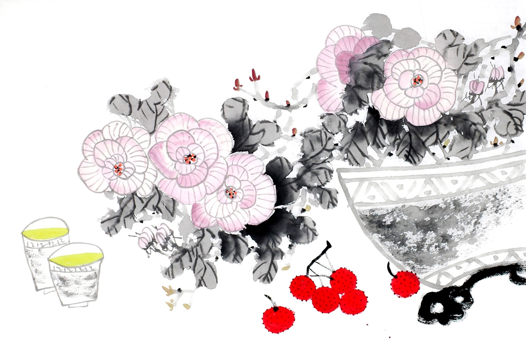 Chinese Flowers&Trees Painting - CNAG012906