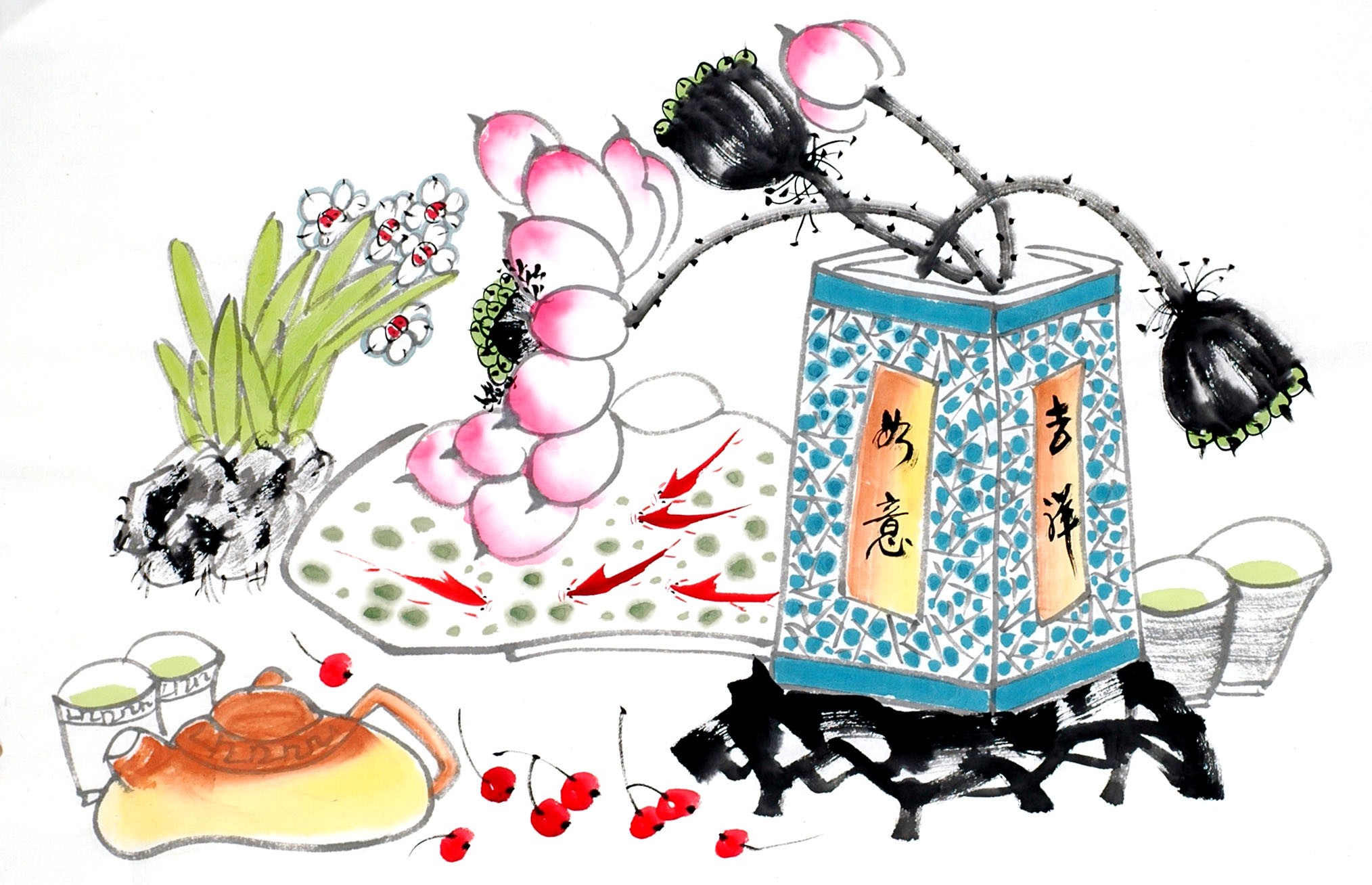 Chinese Flowers&Trees Painting - CNAG012907