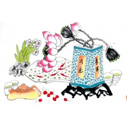 Chinese Flowers&Trees Painting - CNAG012909
