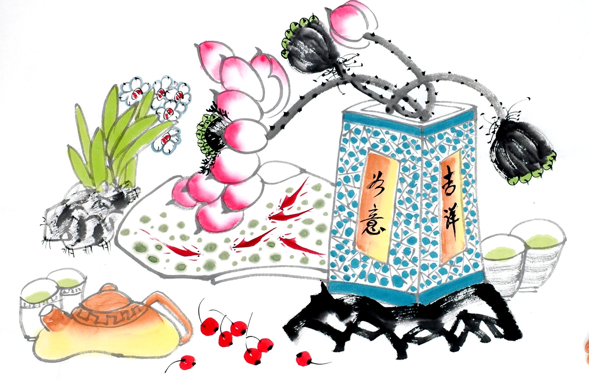 Chinese Flowers&Trees Painting - CNAG012909