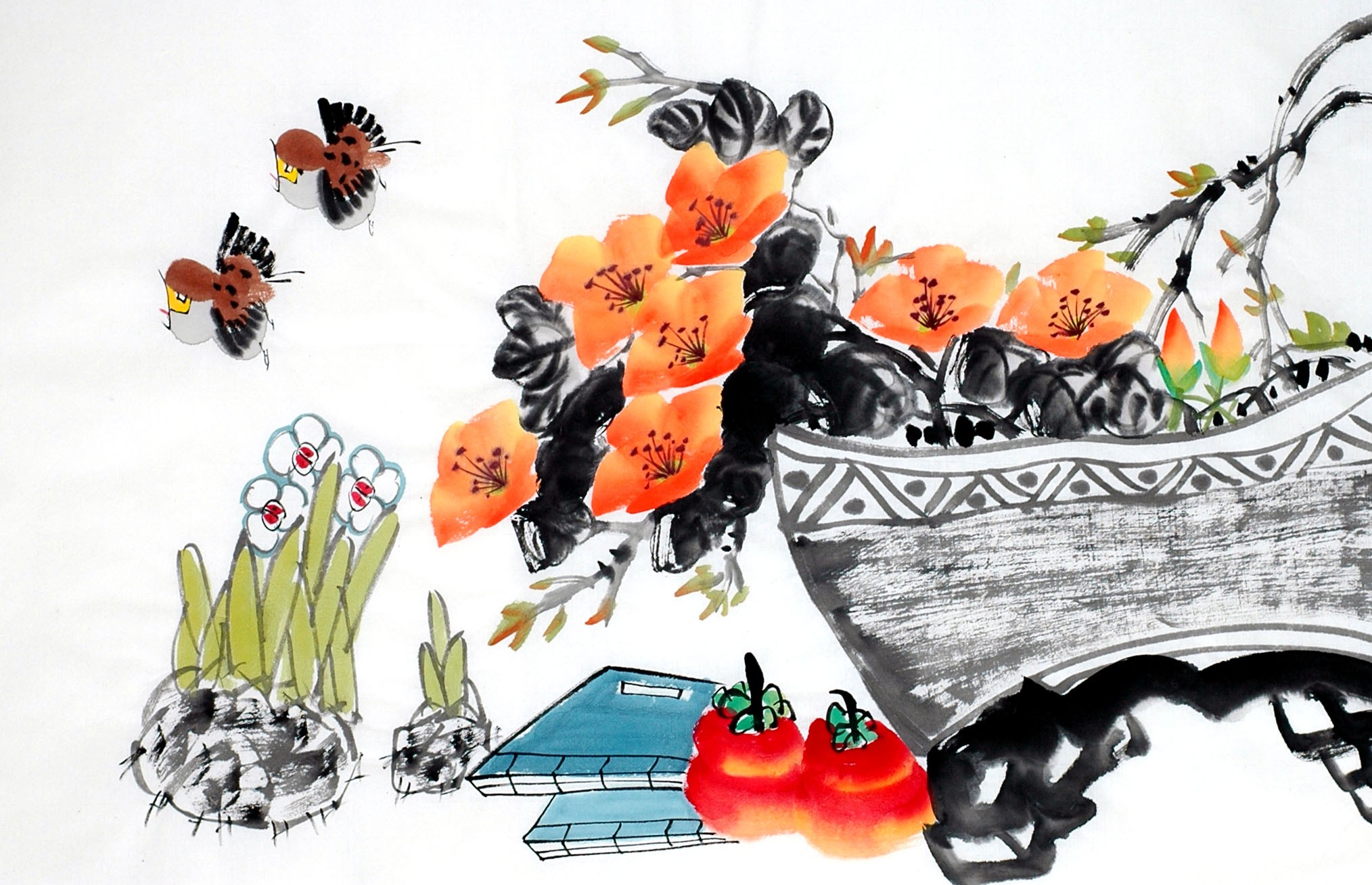 Chinese Flowers&Trees Painting - CNAG012914