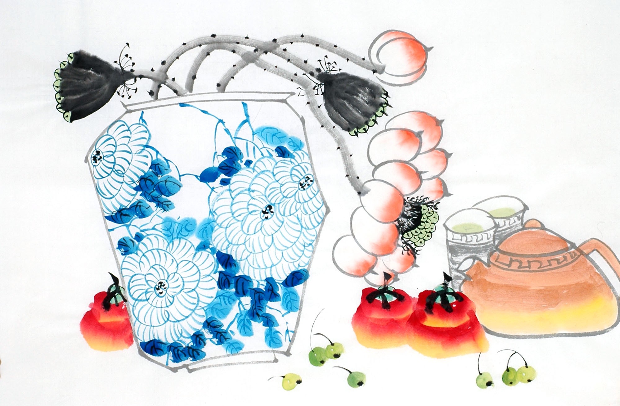 Chinese Flowers&Trees Painting - CNAG012916