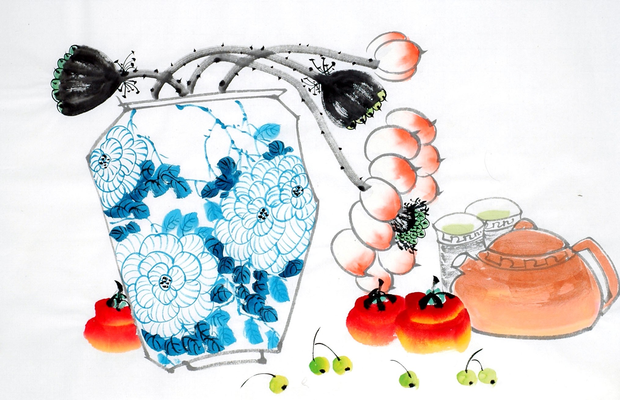 Chinese Flowers&Trees Painting - CNAG012918