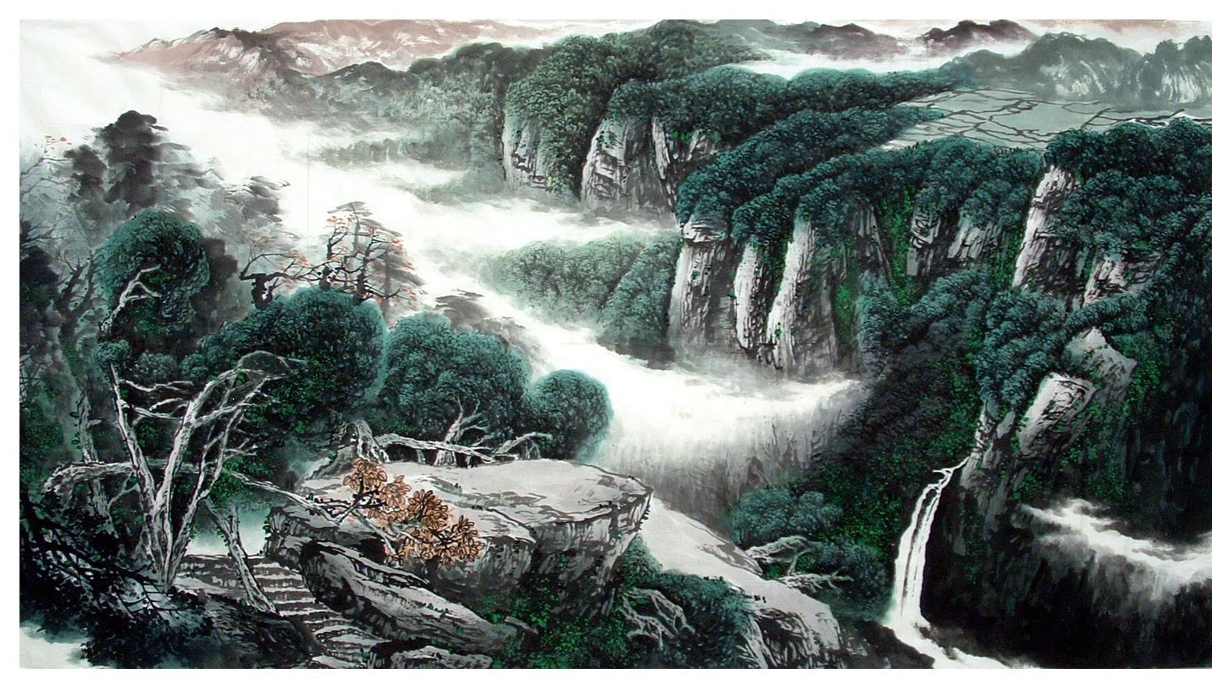 Chinese Landscape Painting - CNAG012922