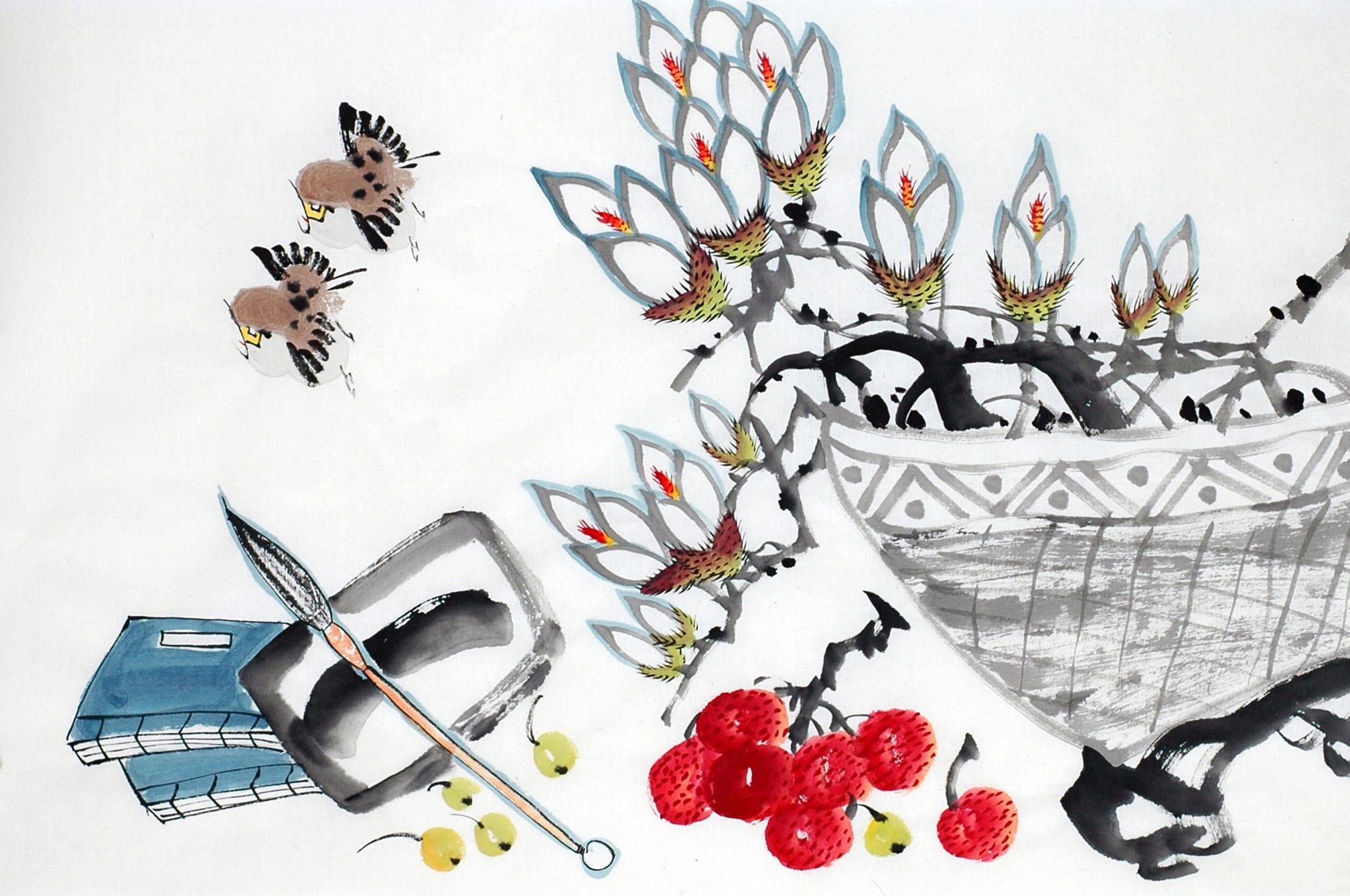 Chinese Flowers&Trees Painting - CNAG012930