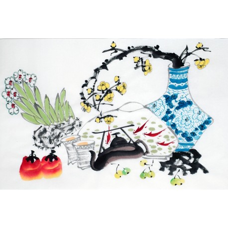 Chinese Flowers&Trees Painting - CNAG012933