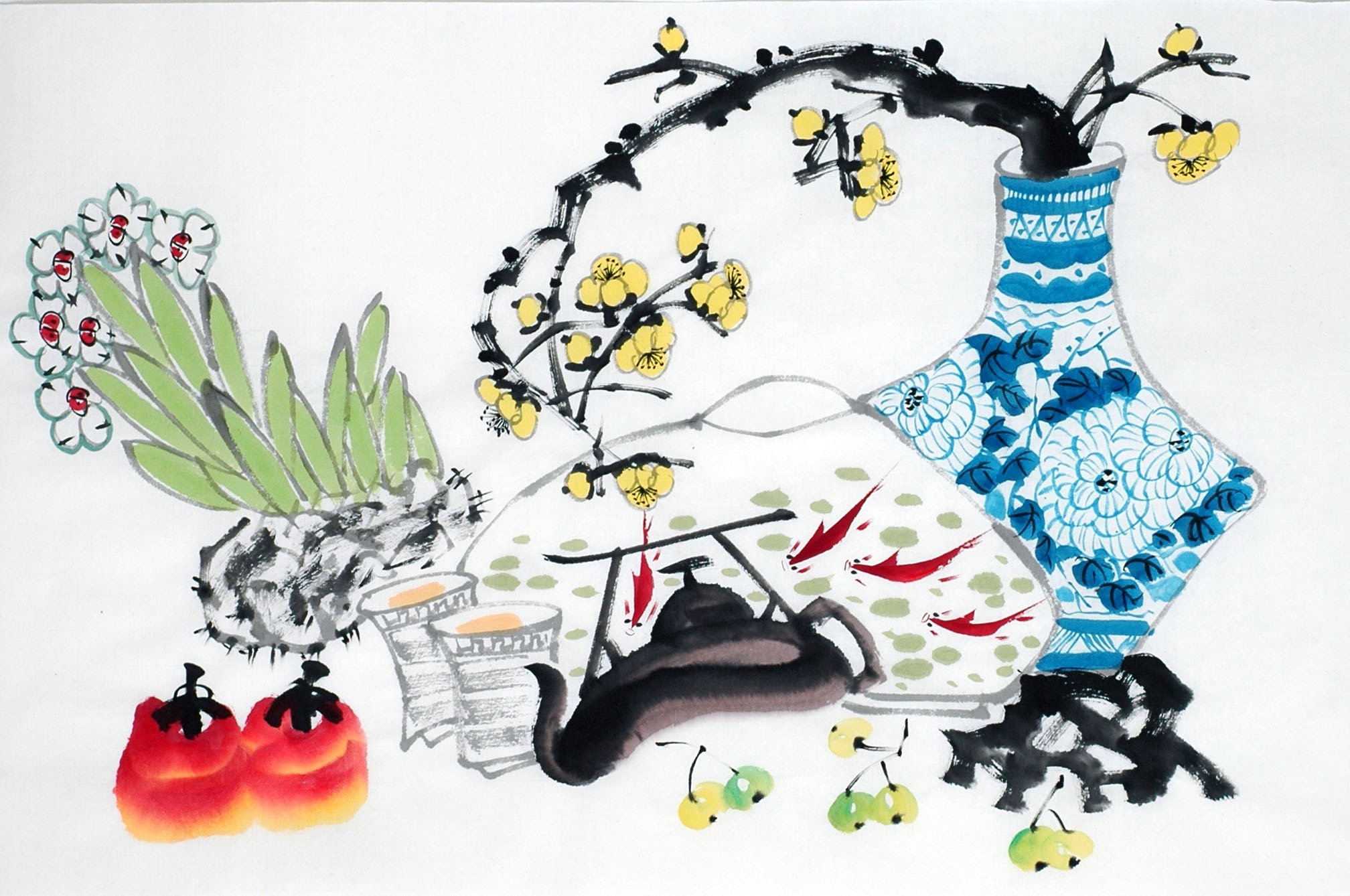Chinese Flowers&Trees Painting - CNAG012933