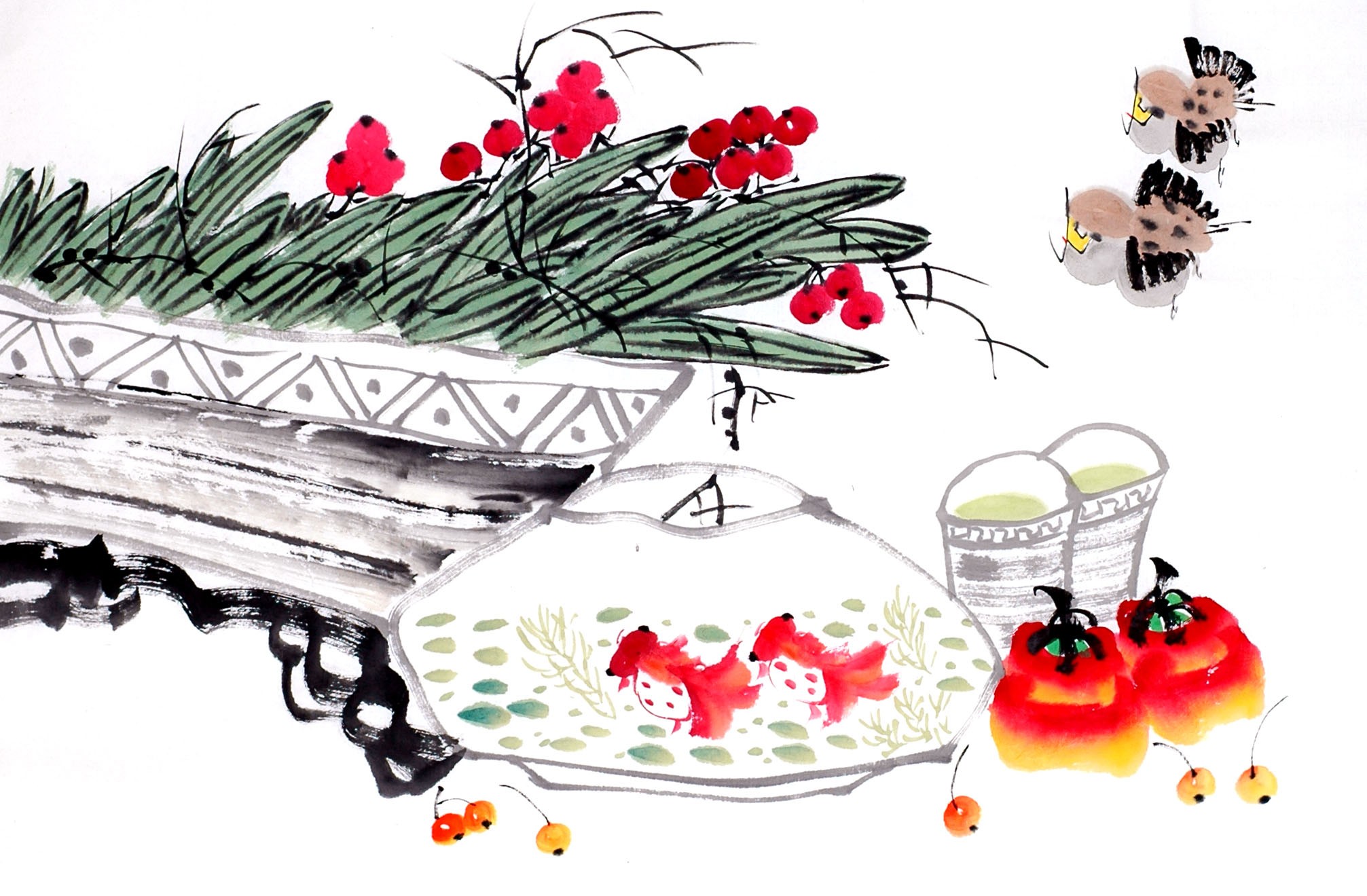 Chinese Flowers&Trees Painting - CNAG012935