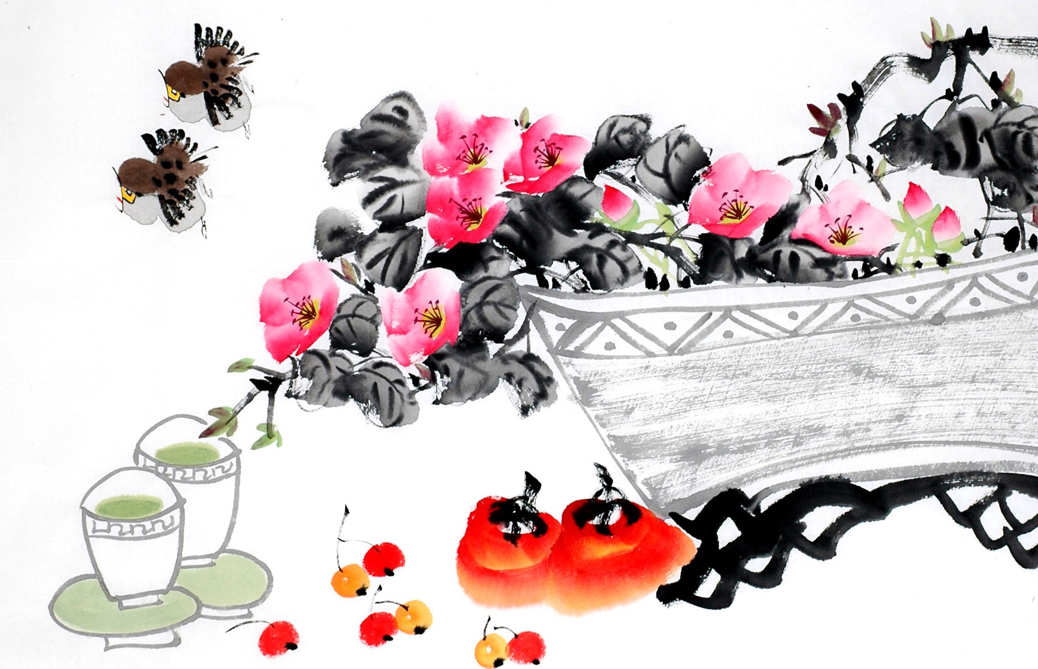 Chinese Flowers&Trees Painting - CNAG012937