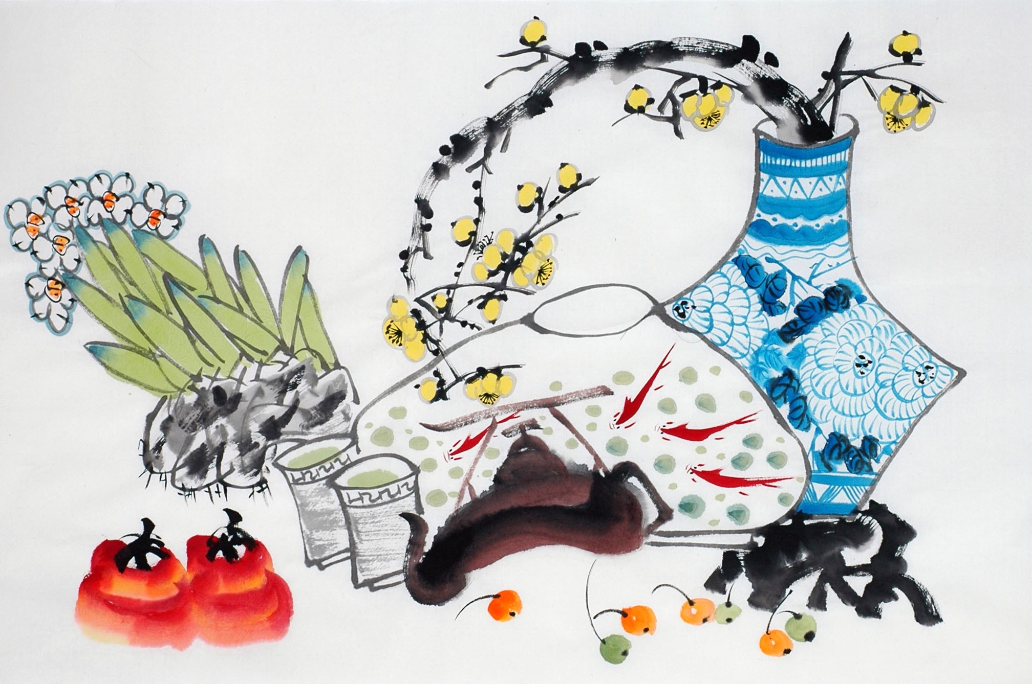 Chinese Flowers&Trees Painting - CNAG012938