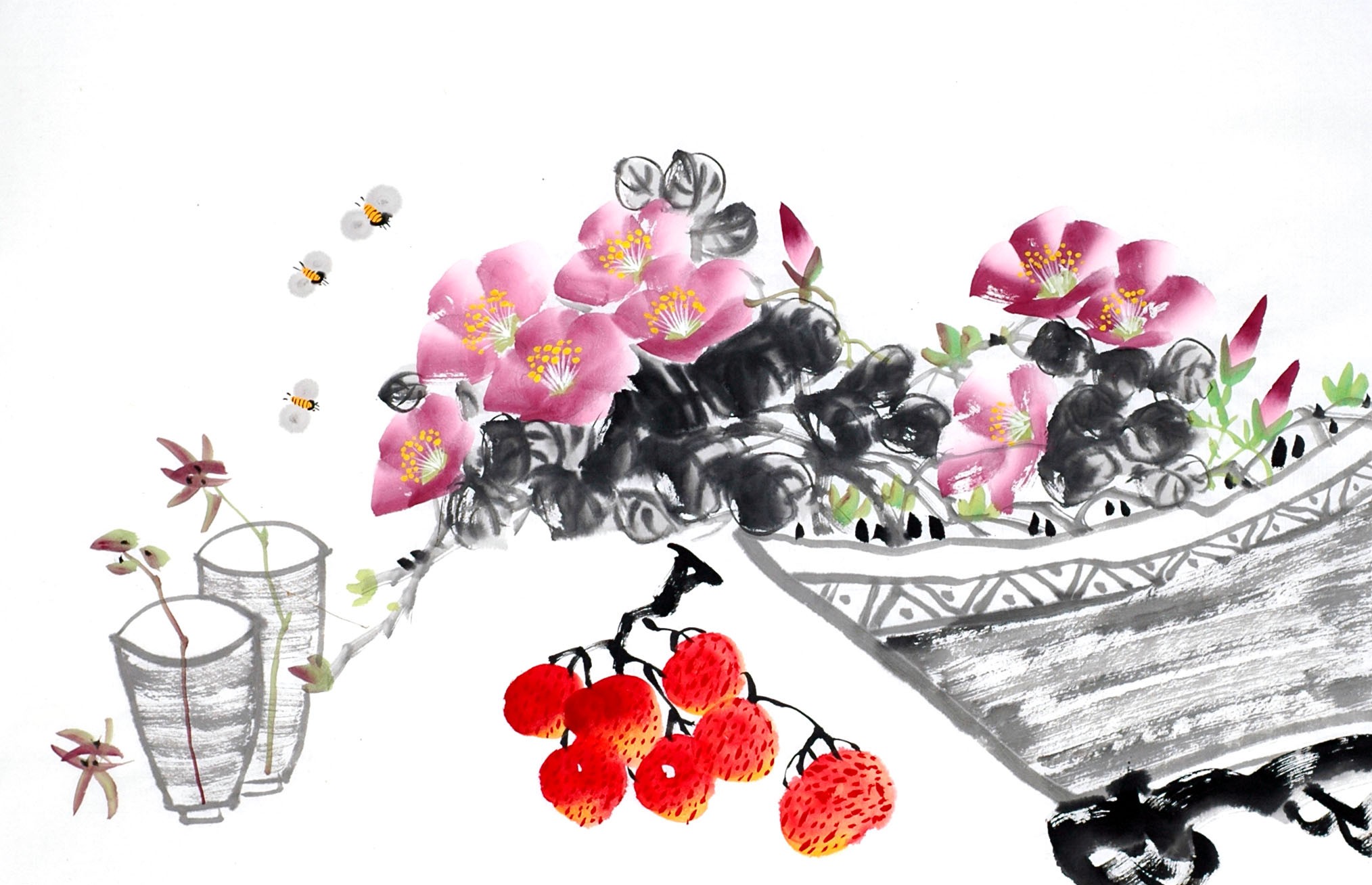 Chinese Flowers&Trees Painting - CNAG012940