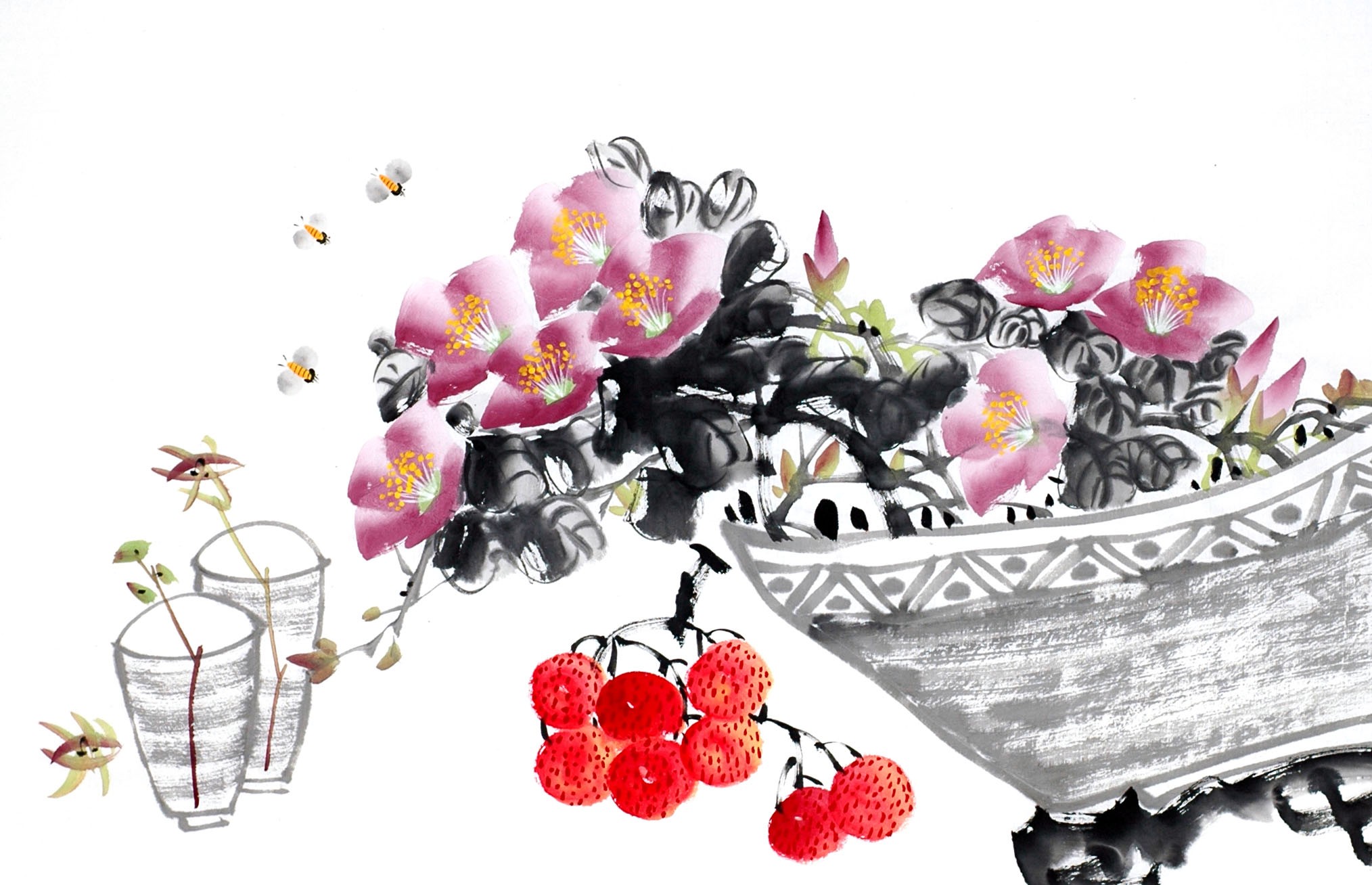 Chinese Flowers&Trees Painting - CNAG012944