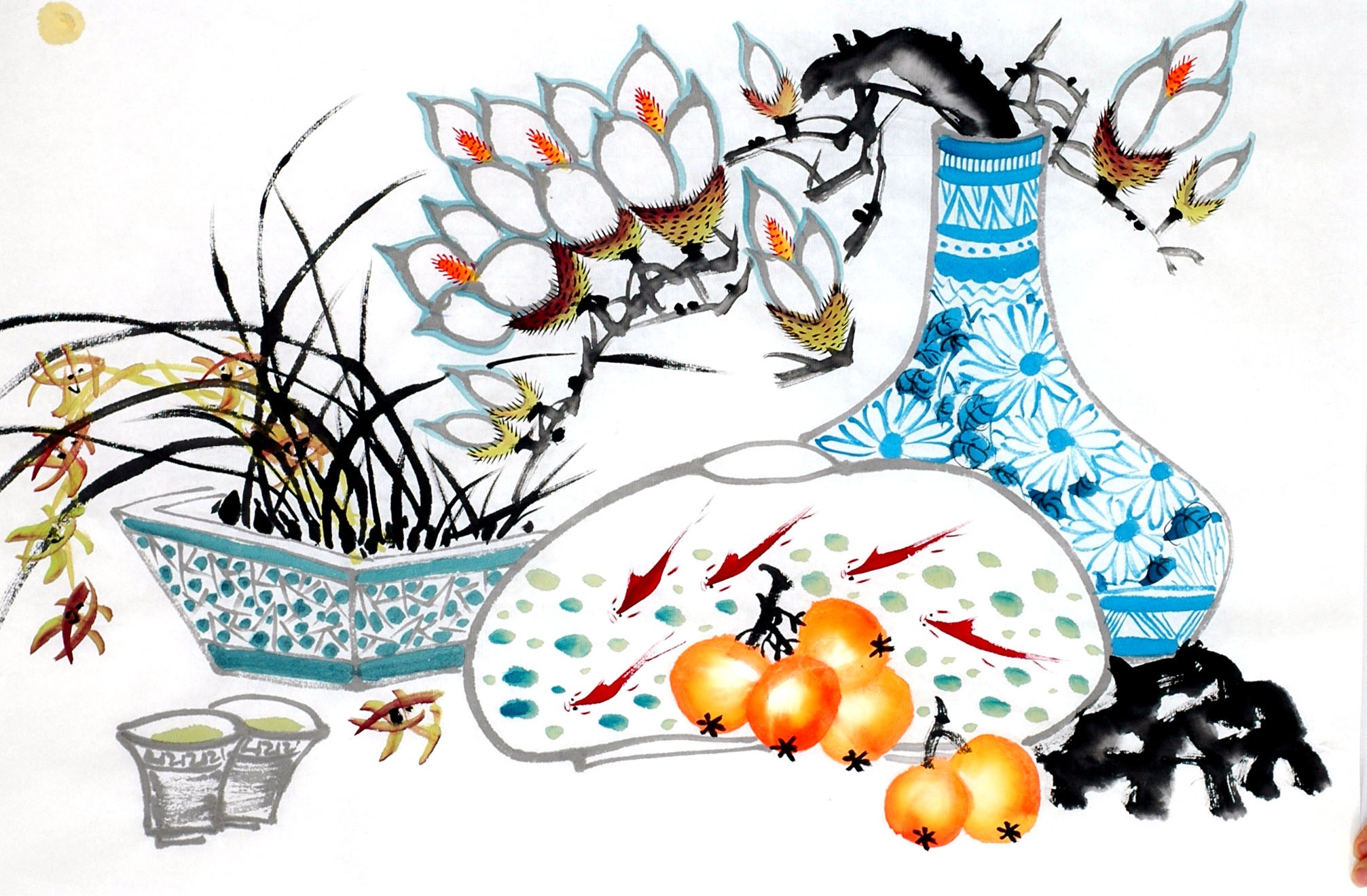 Chinese Flowers&Trees Painting - CNAG012946