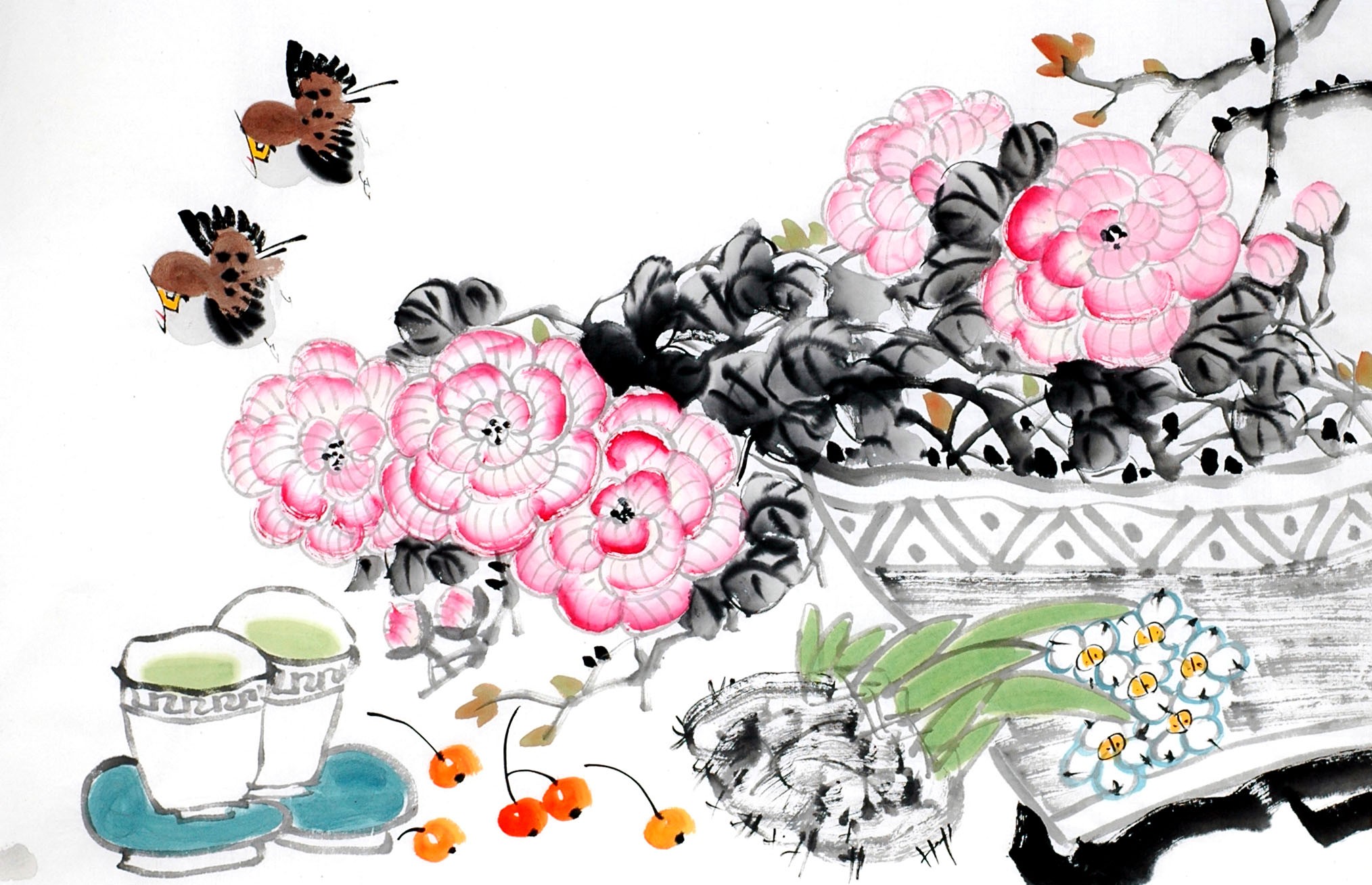 Chinese Flowers&Trees Painting - CNAG012949