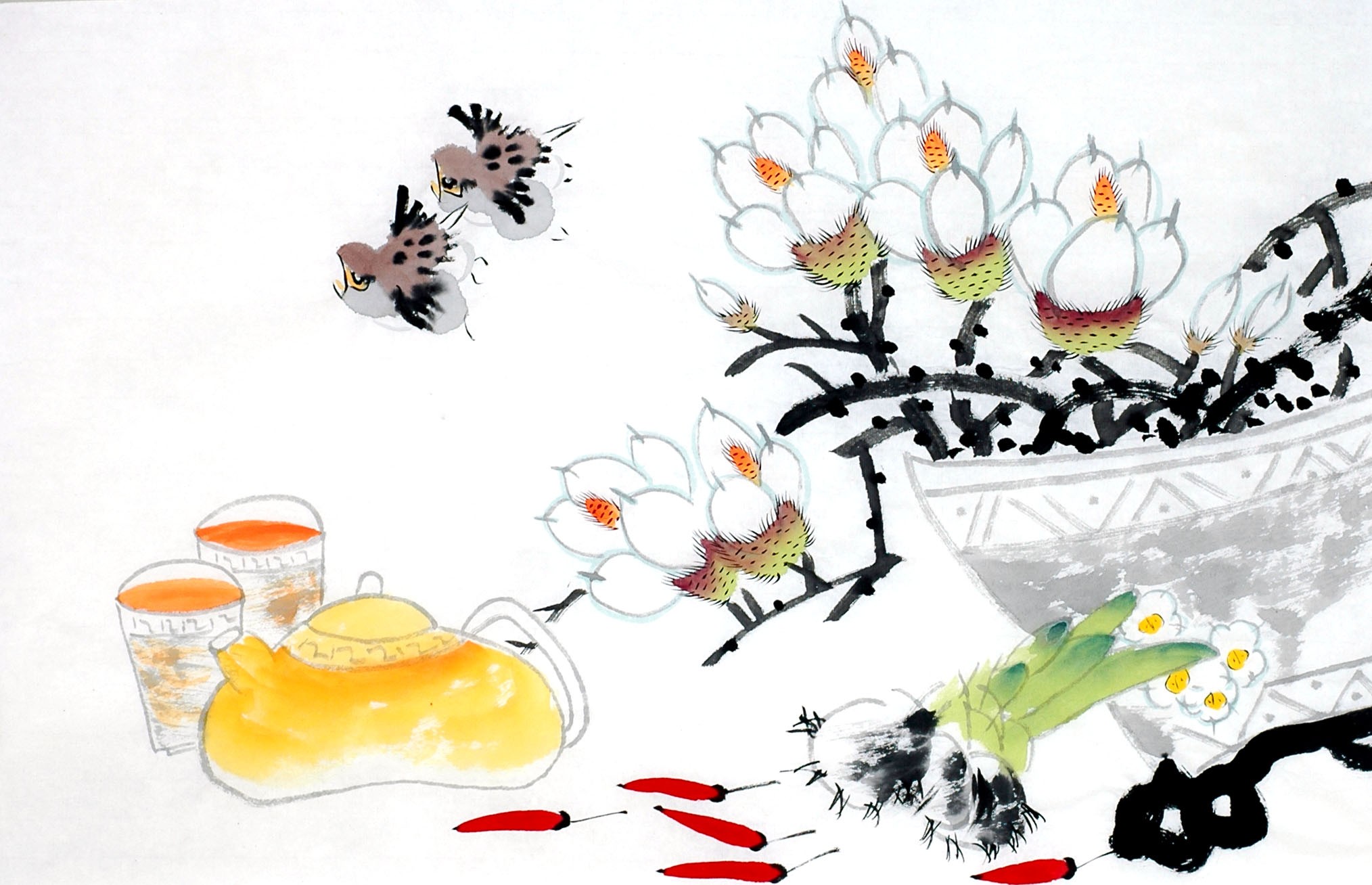 Chinese Flowers&Trees Painting - CNAG012950