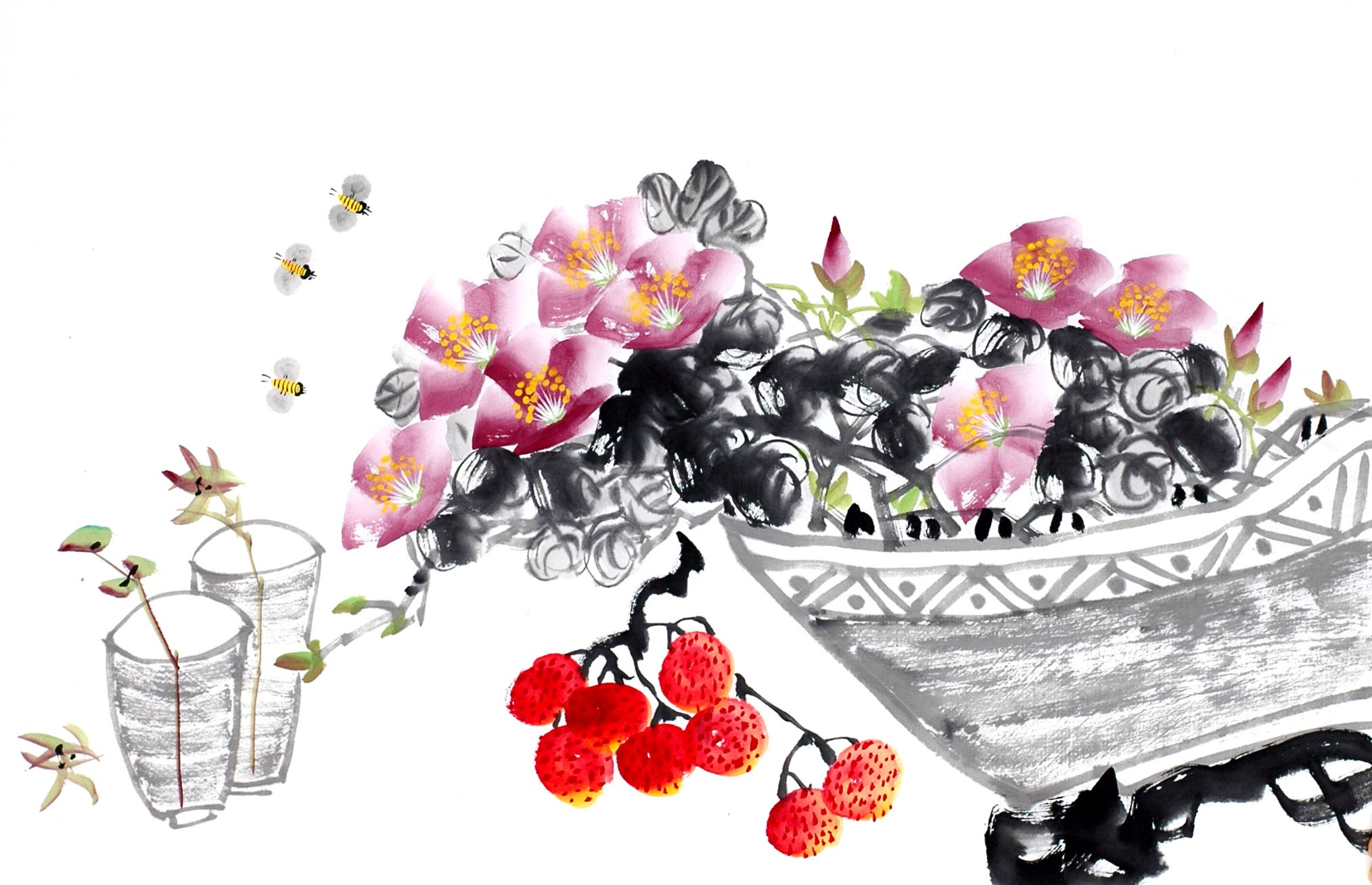 Chinese Flowers&Trees Painting - CNAG012953