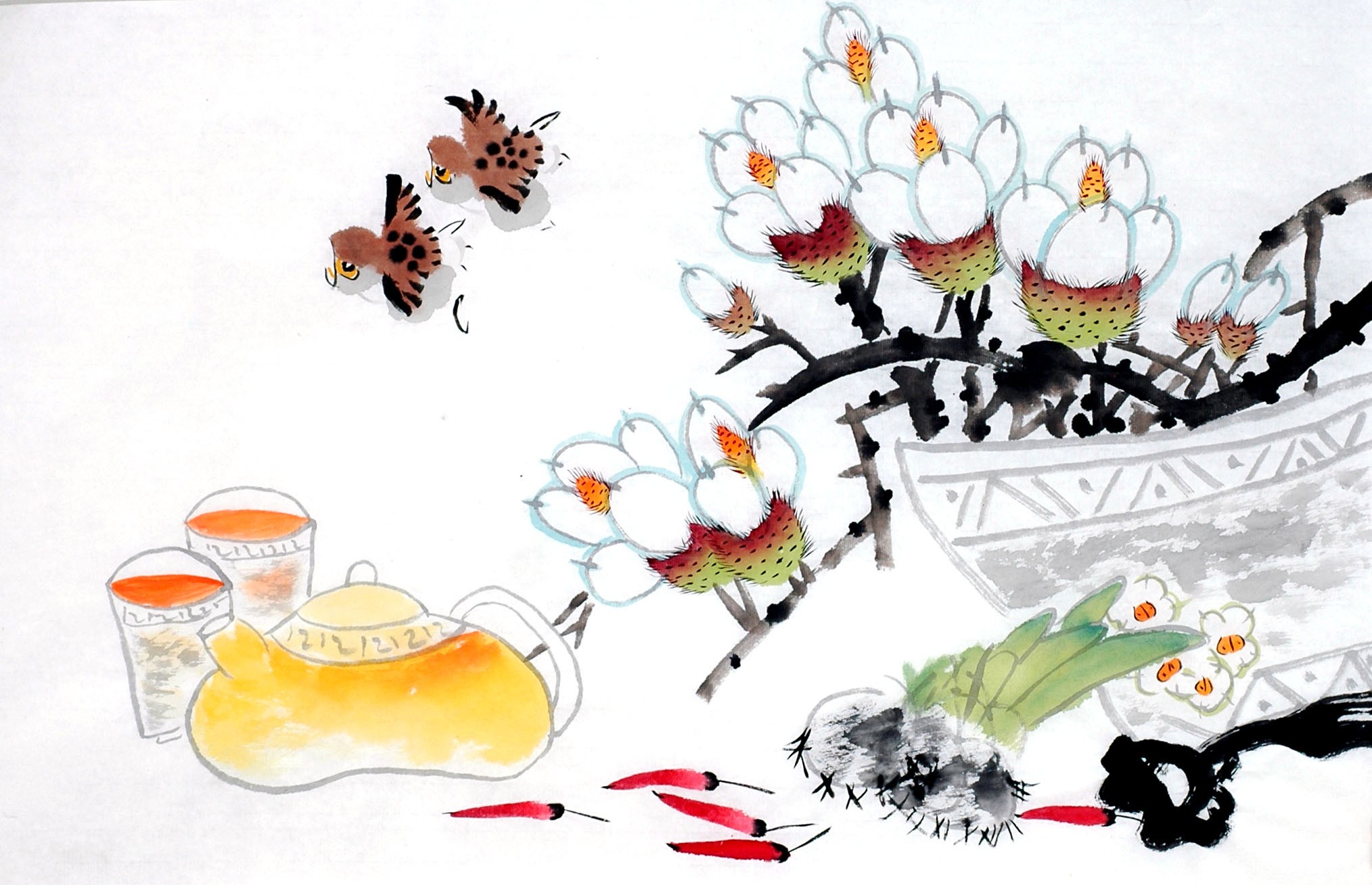 Chinese Flowers&Trees Painting - CNAG012961
