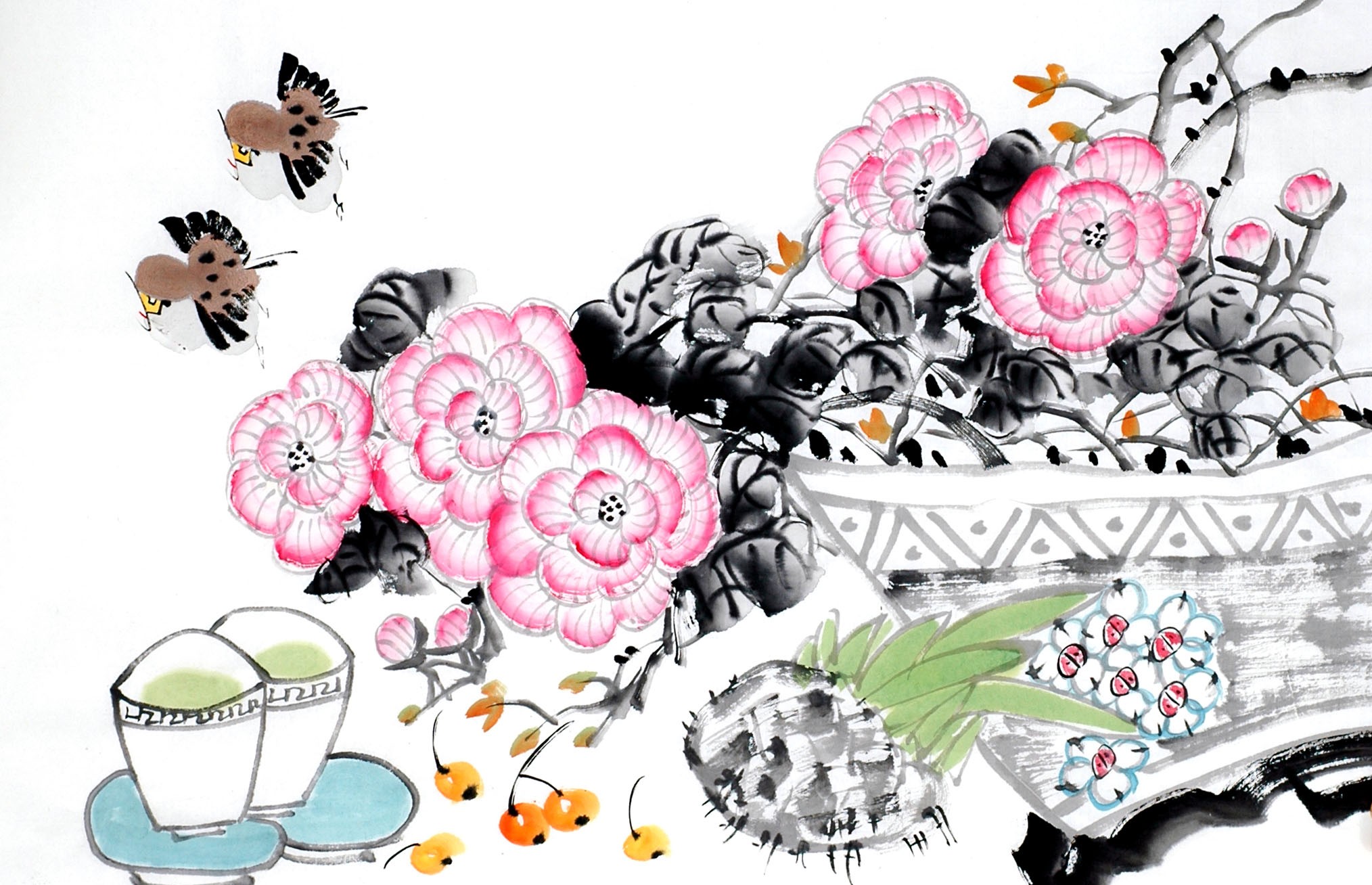 Chinese Flowers&Trees Painting - CNAG012962