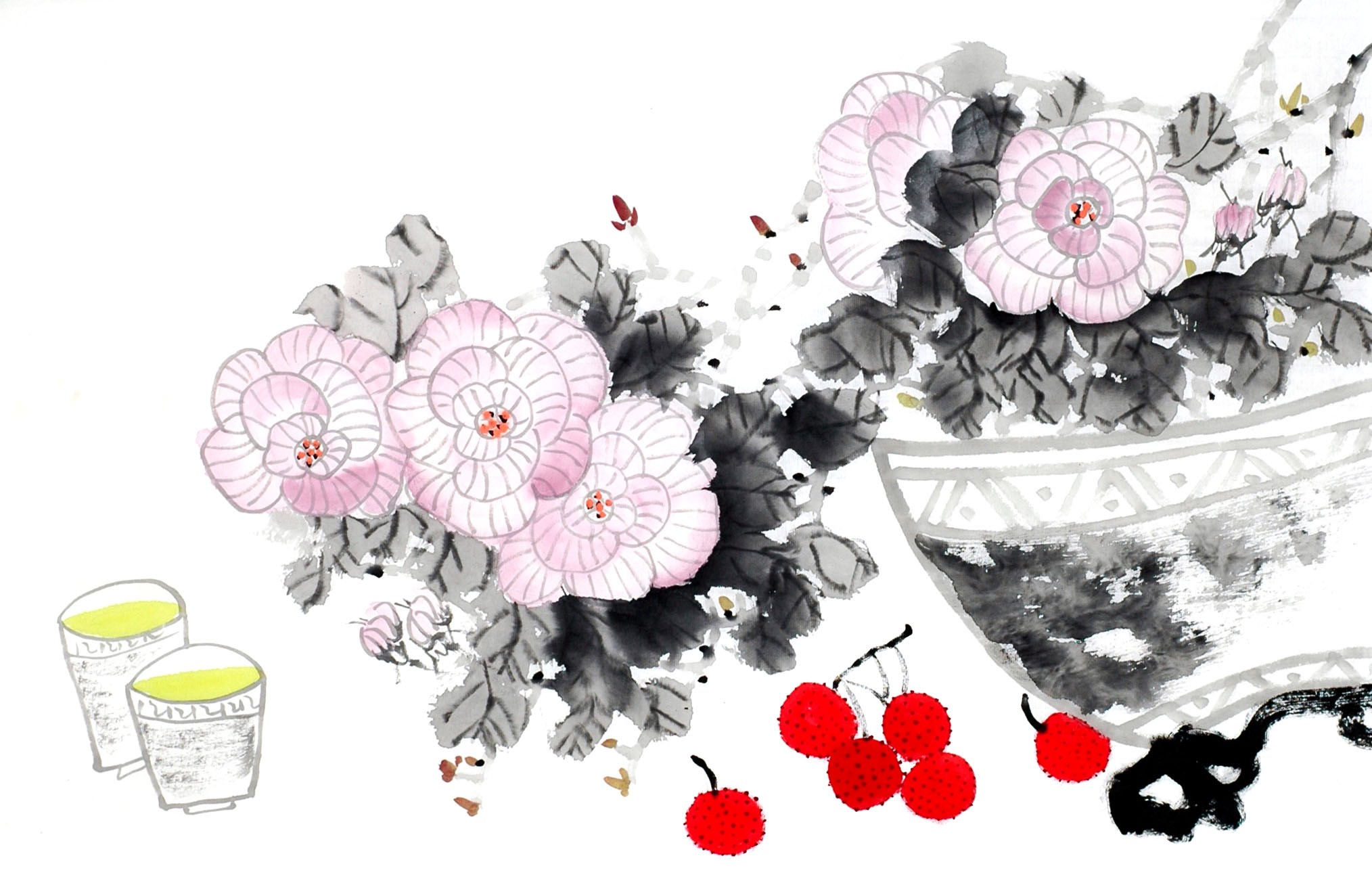 Chinese Flowers&Trees Painting - CNAG012967
