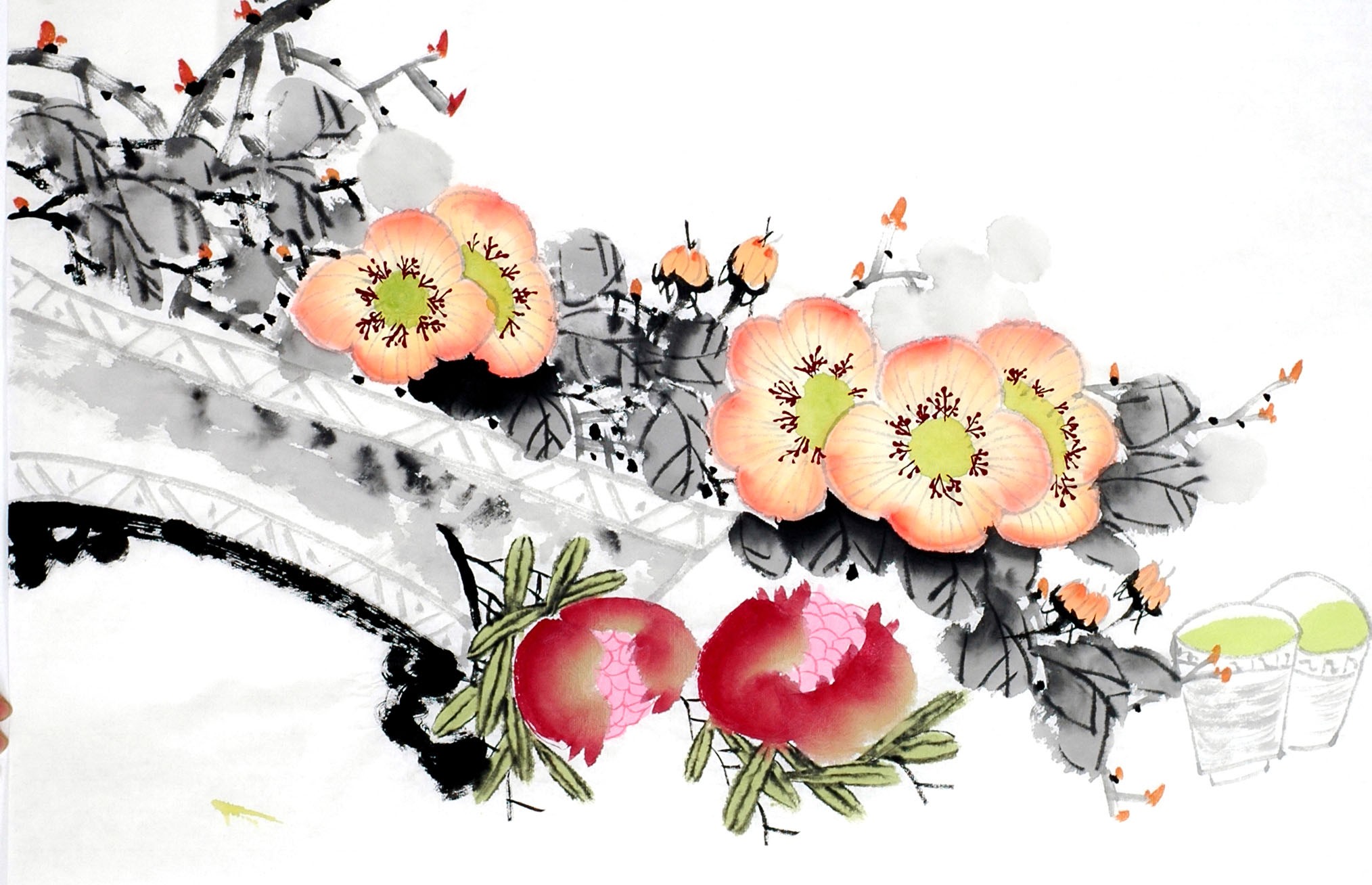 Chinese Flowers&Trees Painting - CNAG012969