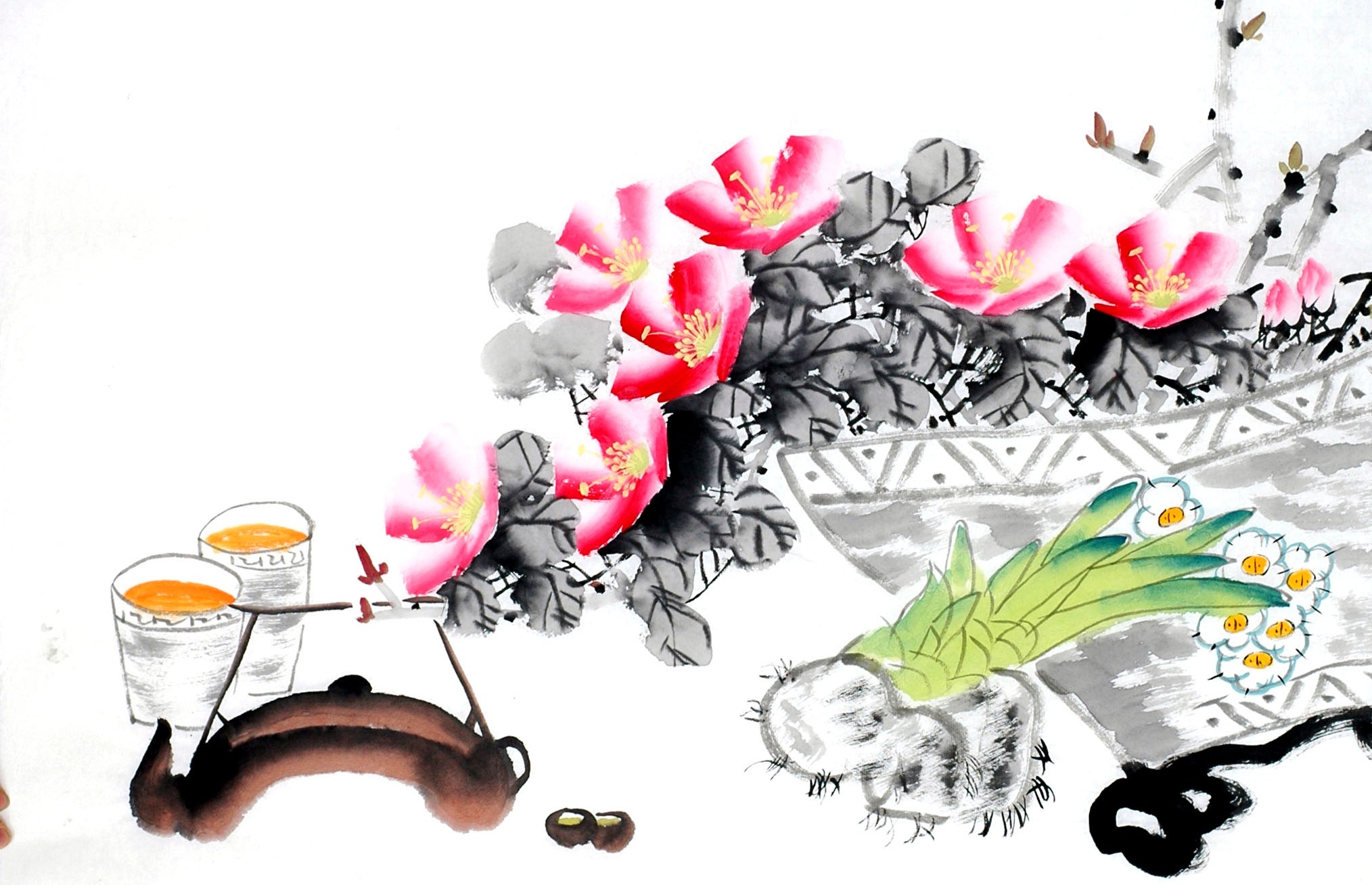 Chinese Flowers&Trees Painting - CNAG012970