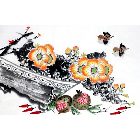 Chinese Flowers&Trees Painting - CNAG012972