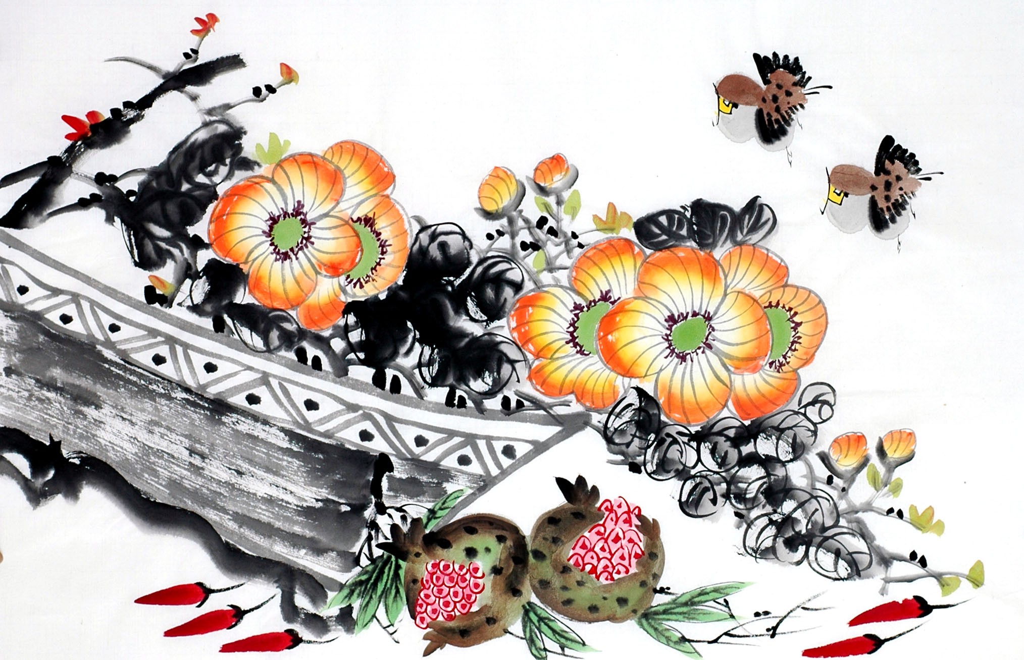 Chinese Flowers&Trees Painting - CNAG012972