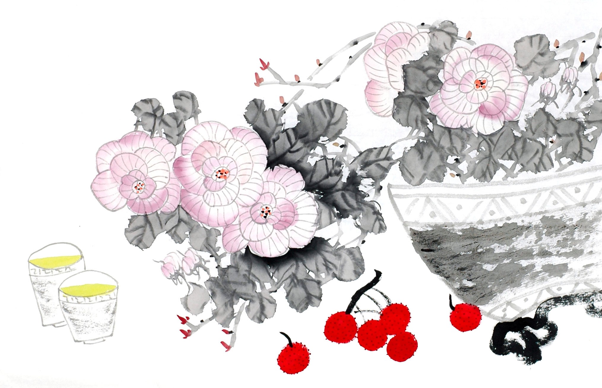 Chinese Flowers&Trees Painting - CNAG012975