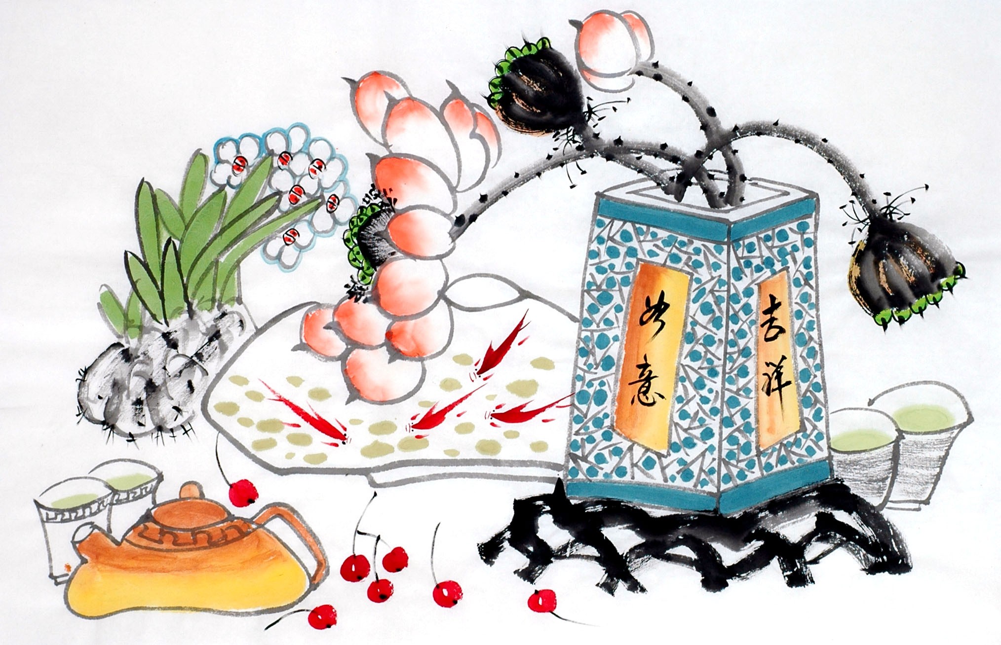 Chinese Flowers&Trees Painting - CNAG012978