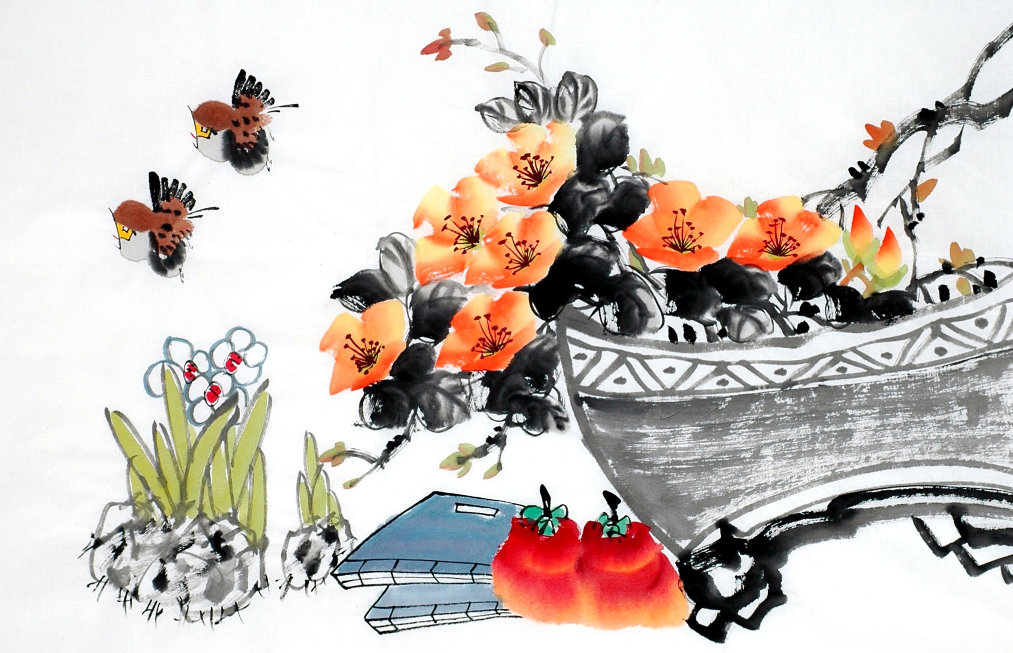 Chinese Flowers&Trees Painting - CNAG012979