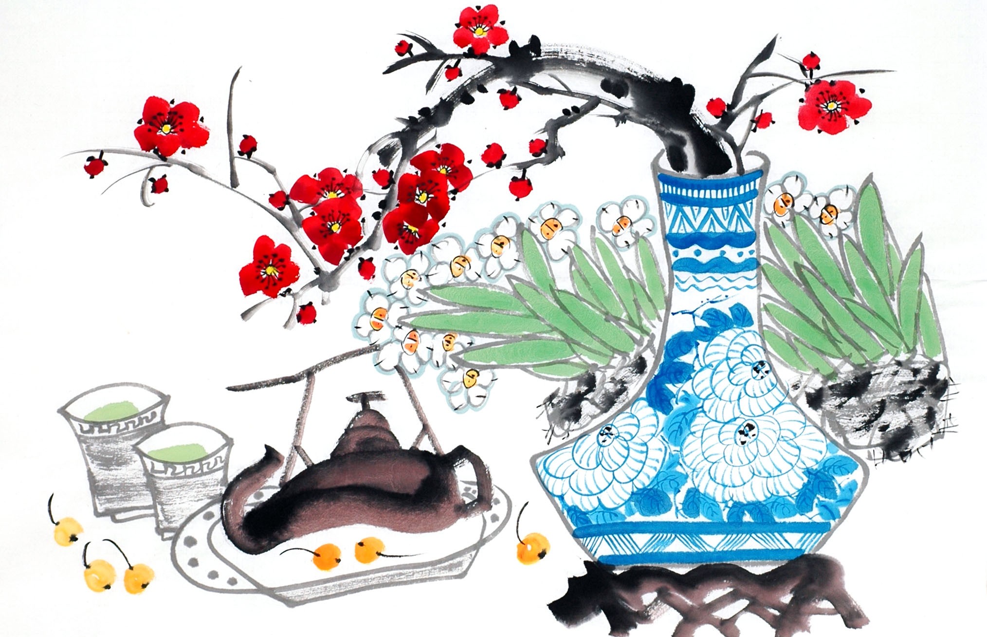 Chinese Flowers&Trees Painting - CNAG012980