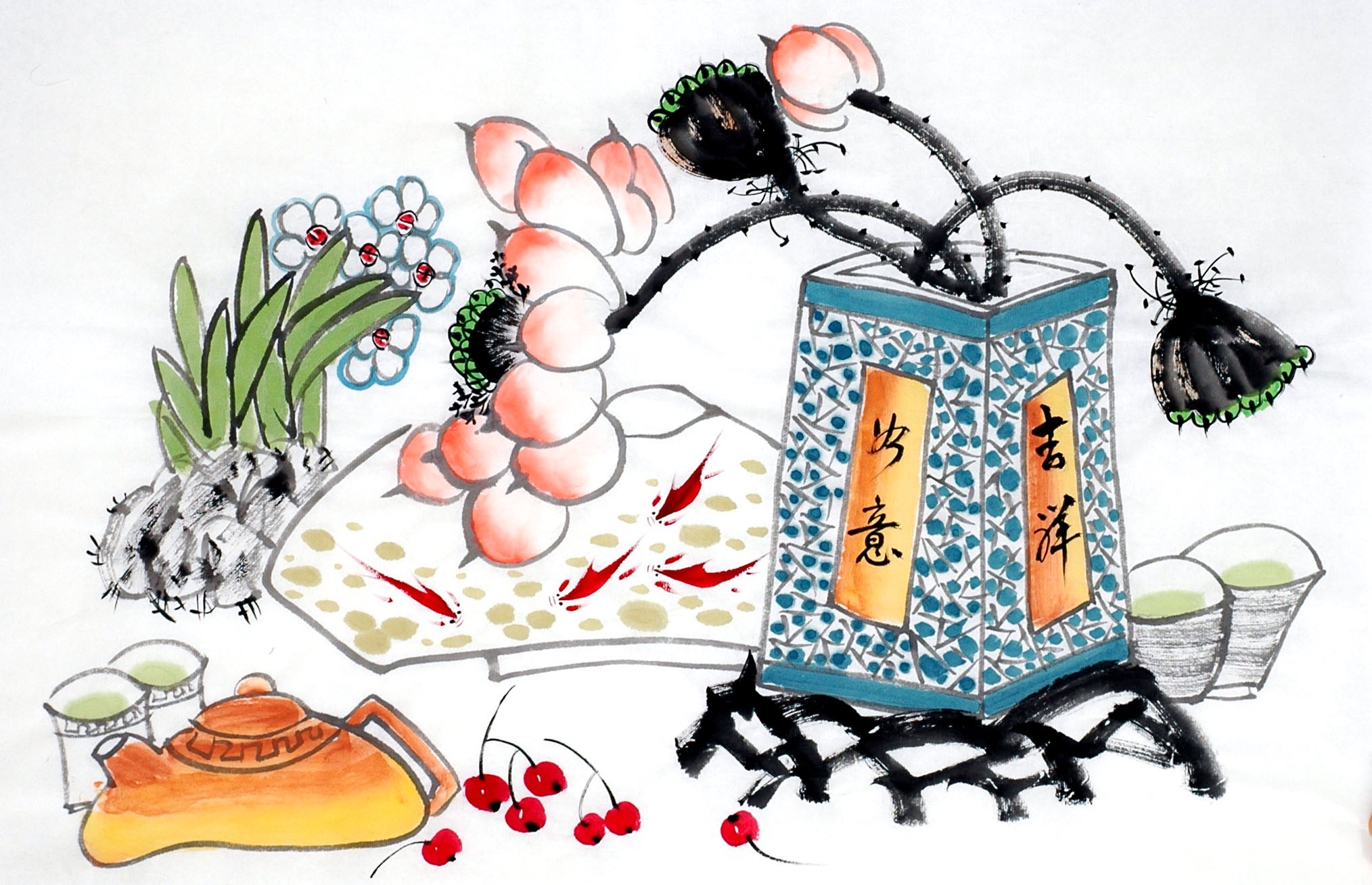Chinese Flowers&Trees Painting - CNAG012986