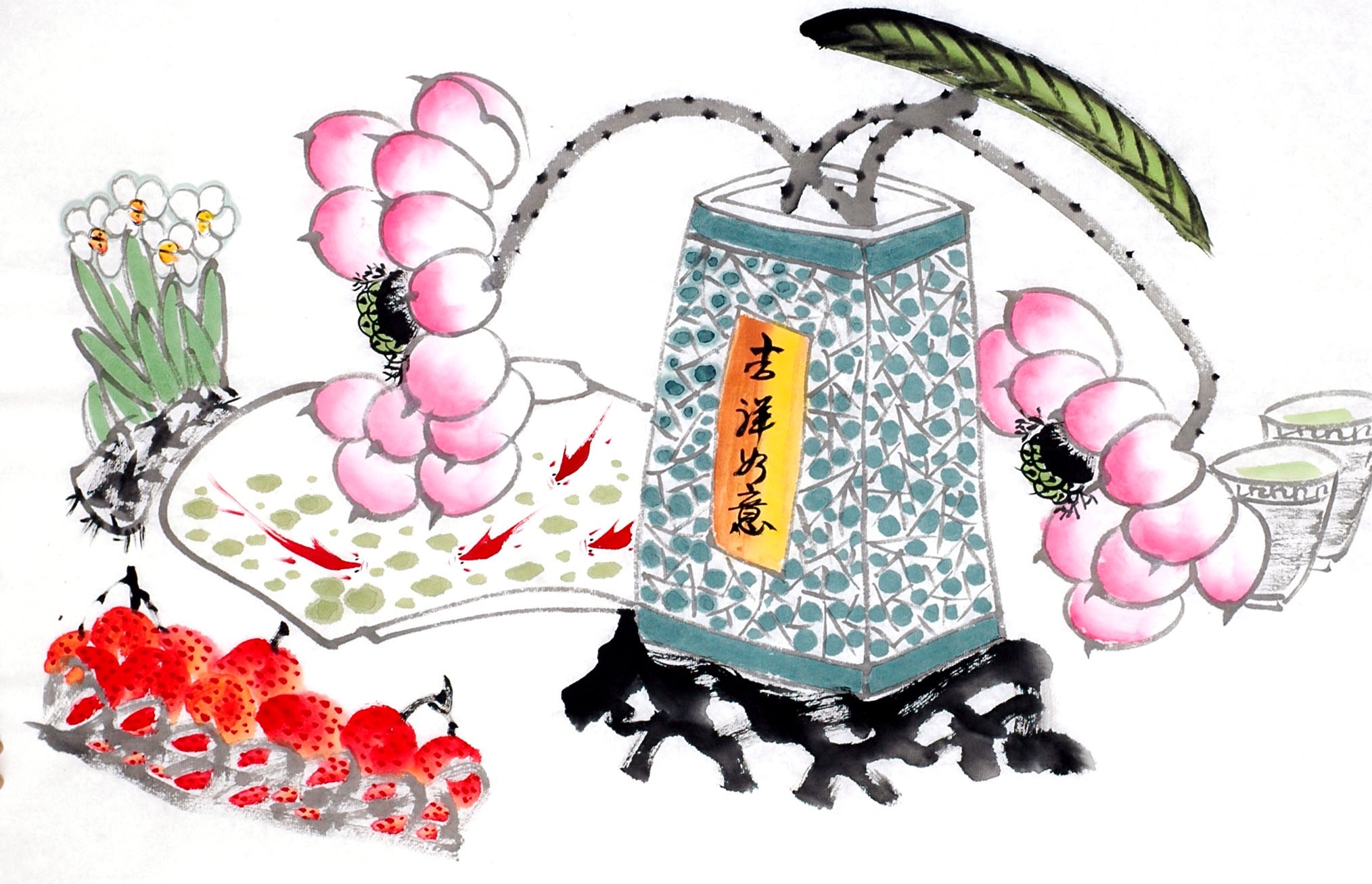 Chinese Flowers&Trees Painting - CNAG012988