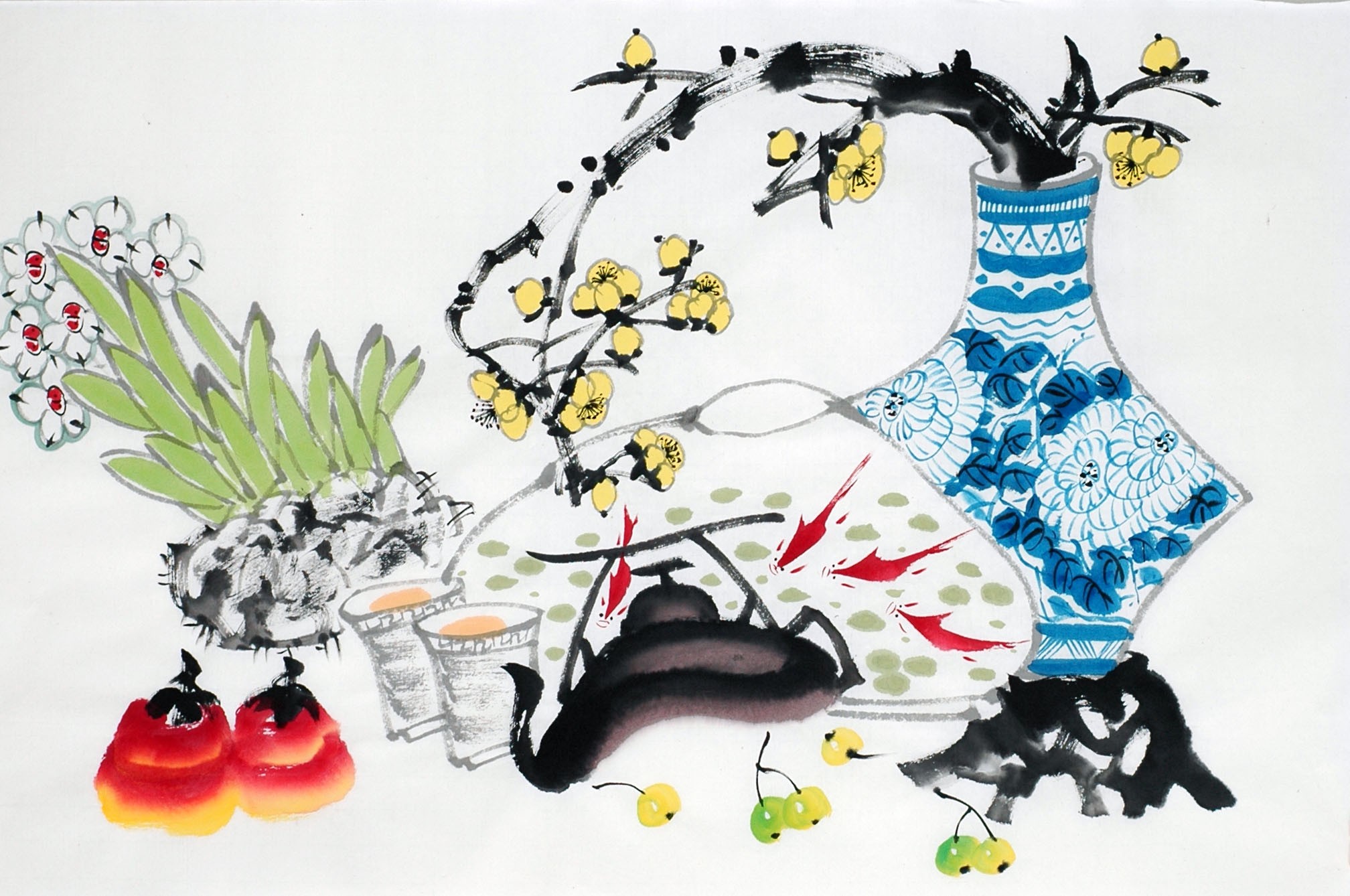 Chinese Flowers&Trees Painting - CNAG012995