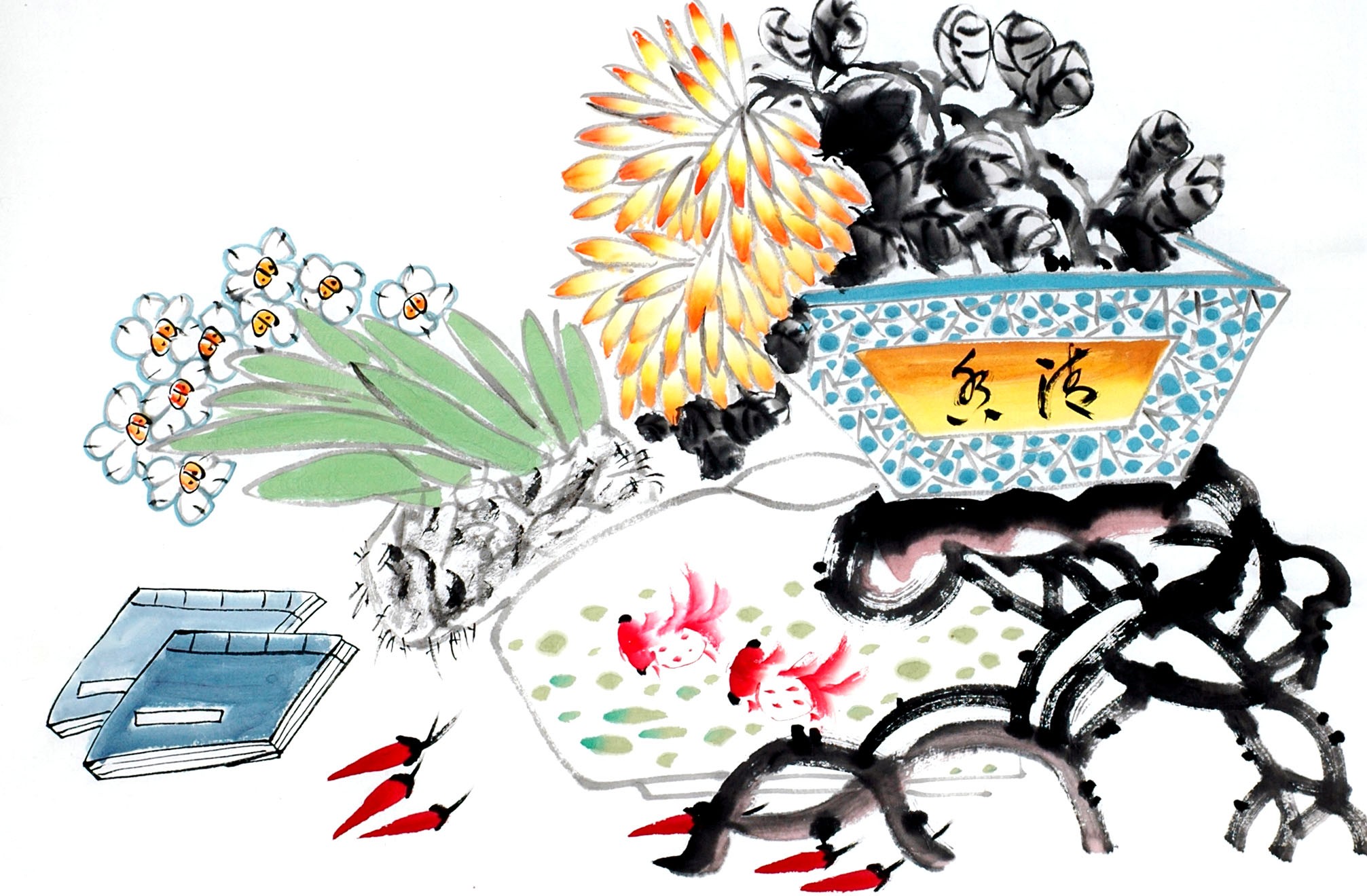 Chinese Flowers&Trees Painting - CNAG012996