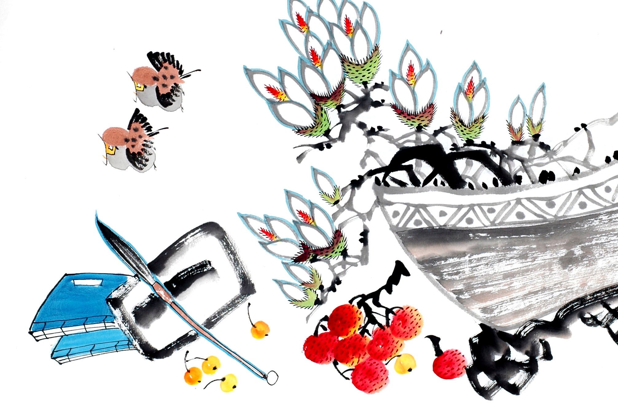 Chinese Flowers&Trees Painting - CNAG012999