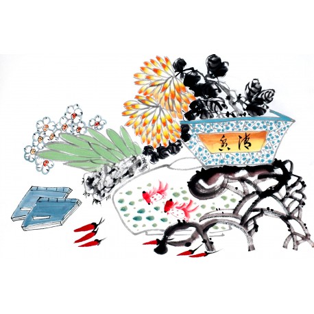 Chinese Flowers&Trees Painting - CNAG013003